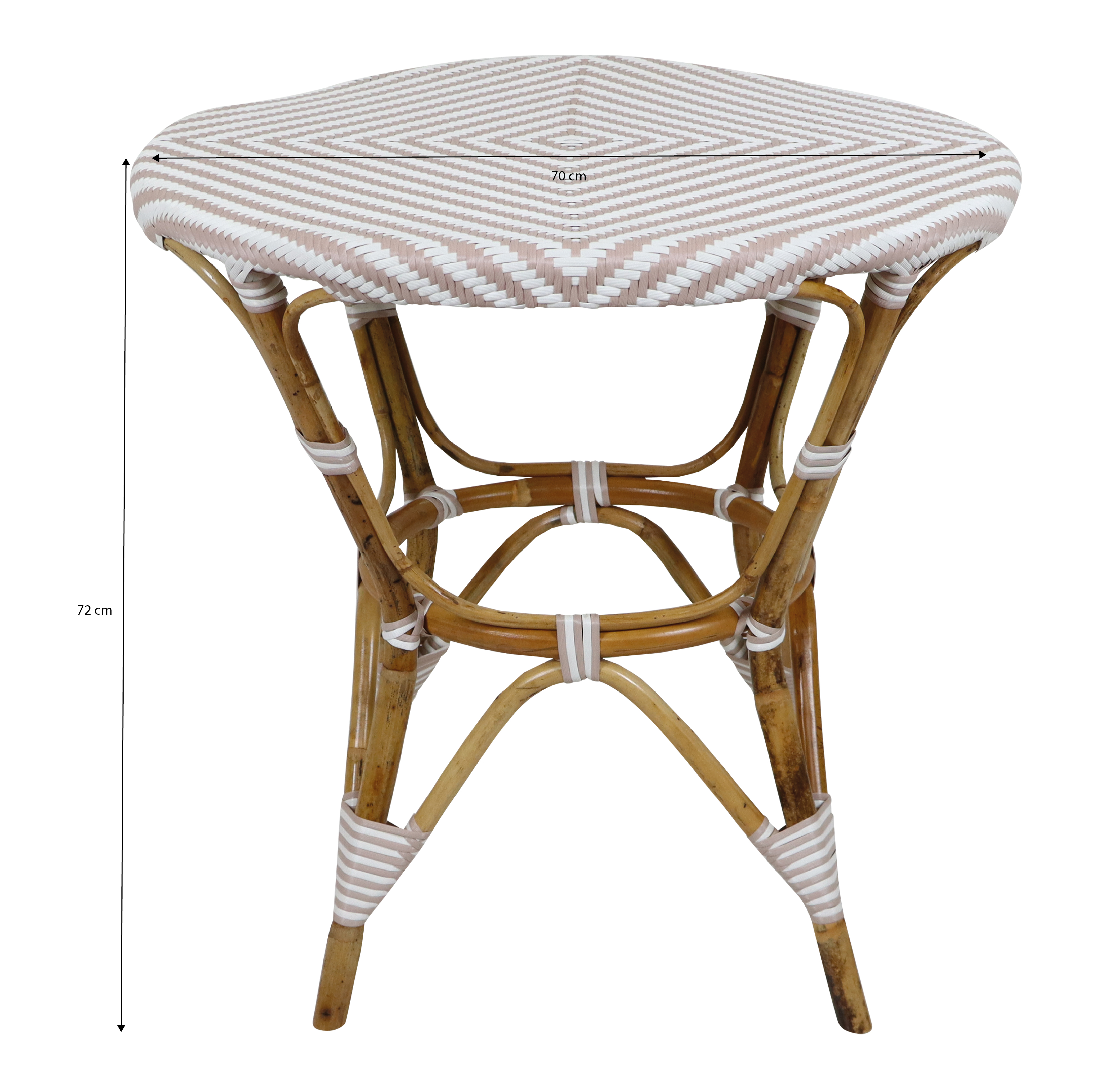 AXI Jacqueline Rattan Bistro Set Brown/White