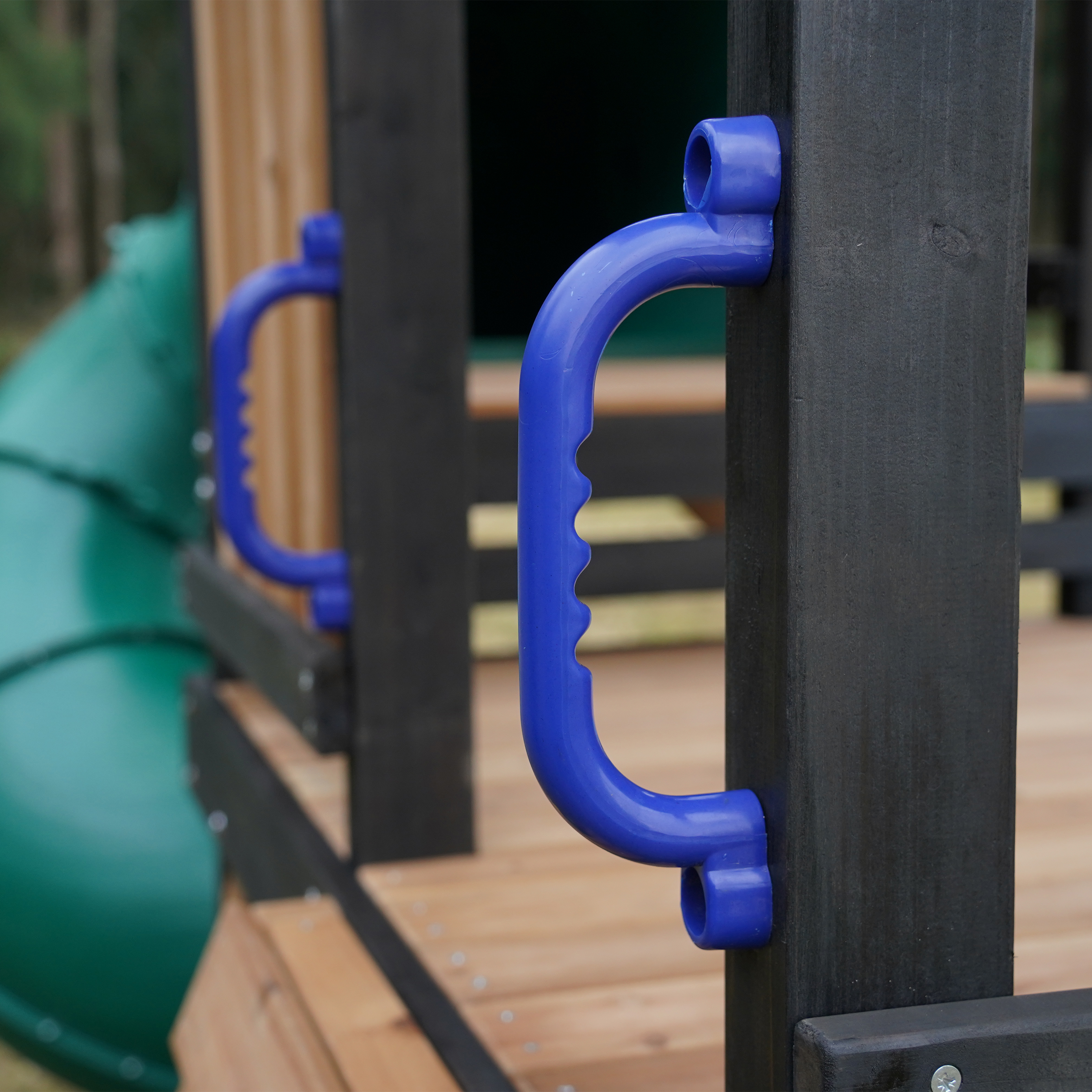 AXI Cody Climbing Frame with Swings, Trapeze and Climbing Wall – Pastel Green Double Slide and Tube Slide