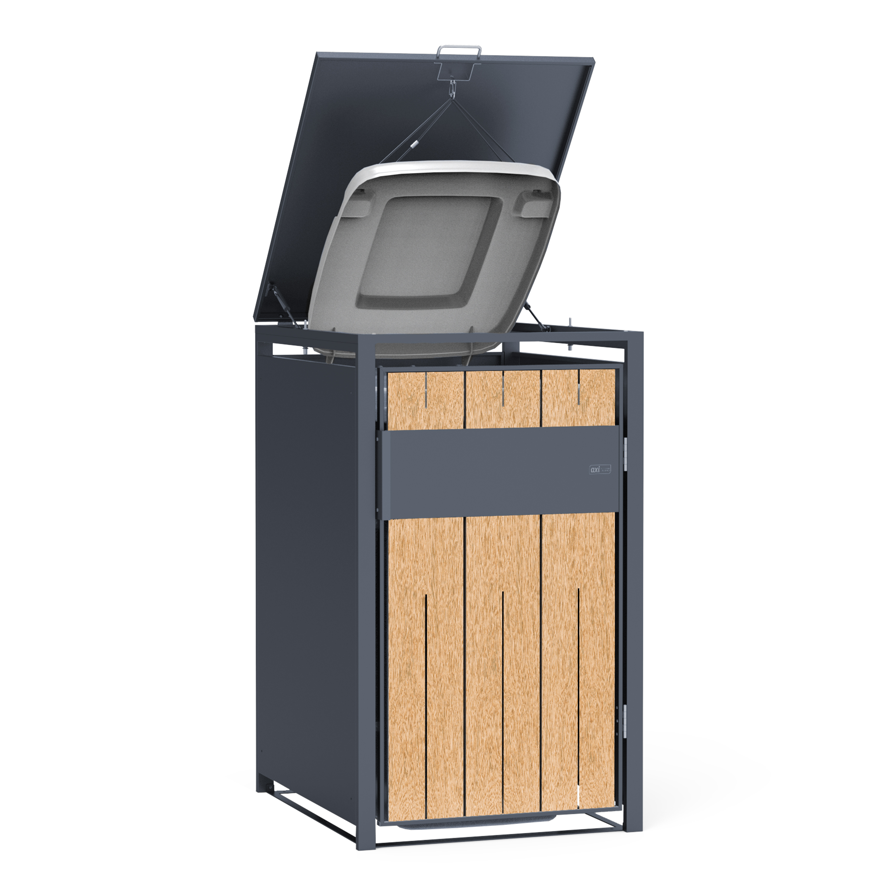 AXI Luke Metal Garbage Bin Shed - 1 Garbage Bin