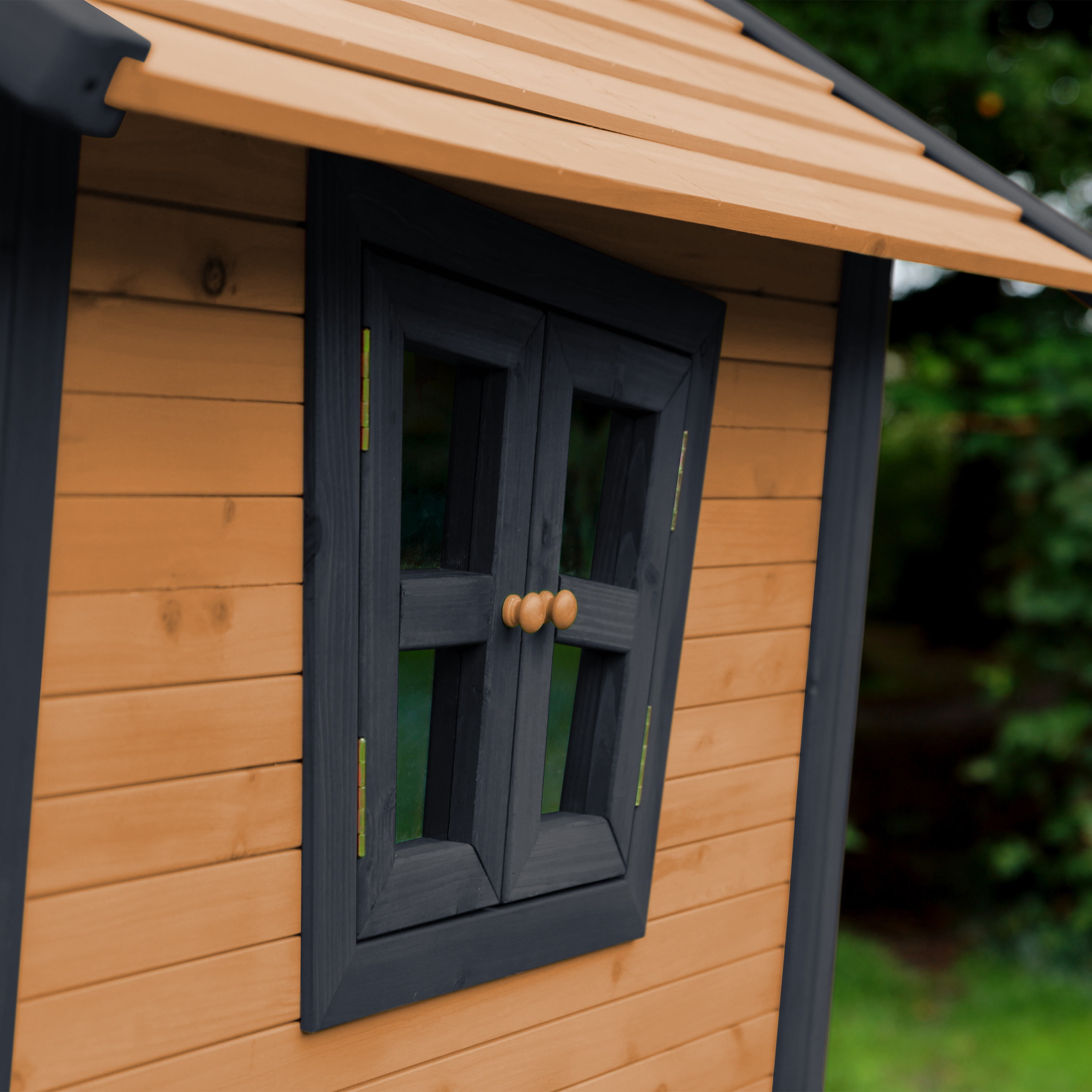 AXI Robin Playhouse Brown/Anthracite - Purple Slide-8720365060465 AXI Robin Playhouse Brown/Anthracite - Purple Slide