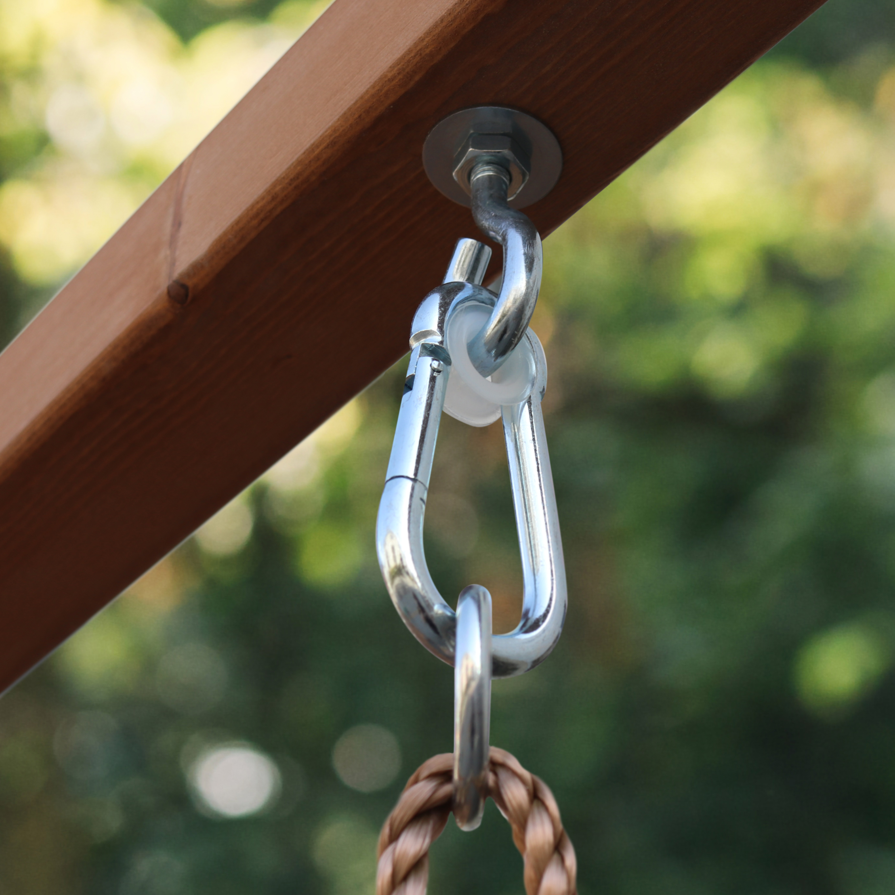 AXI Beach Tower with Double Swing Set Brown - Blue Slide