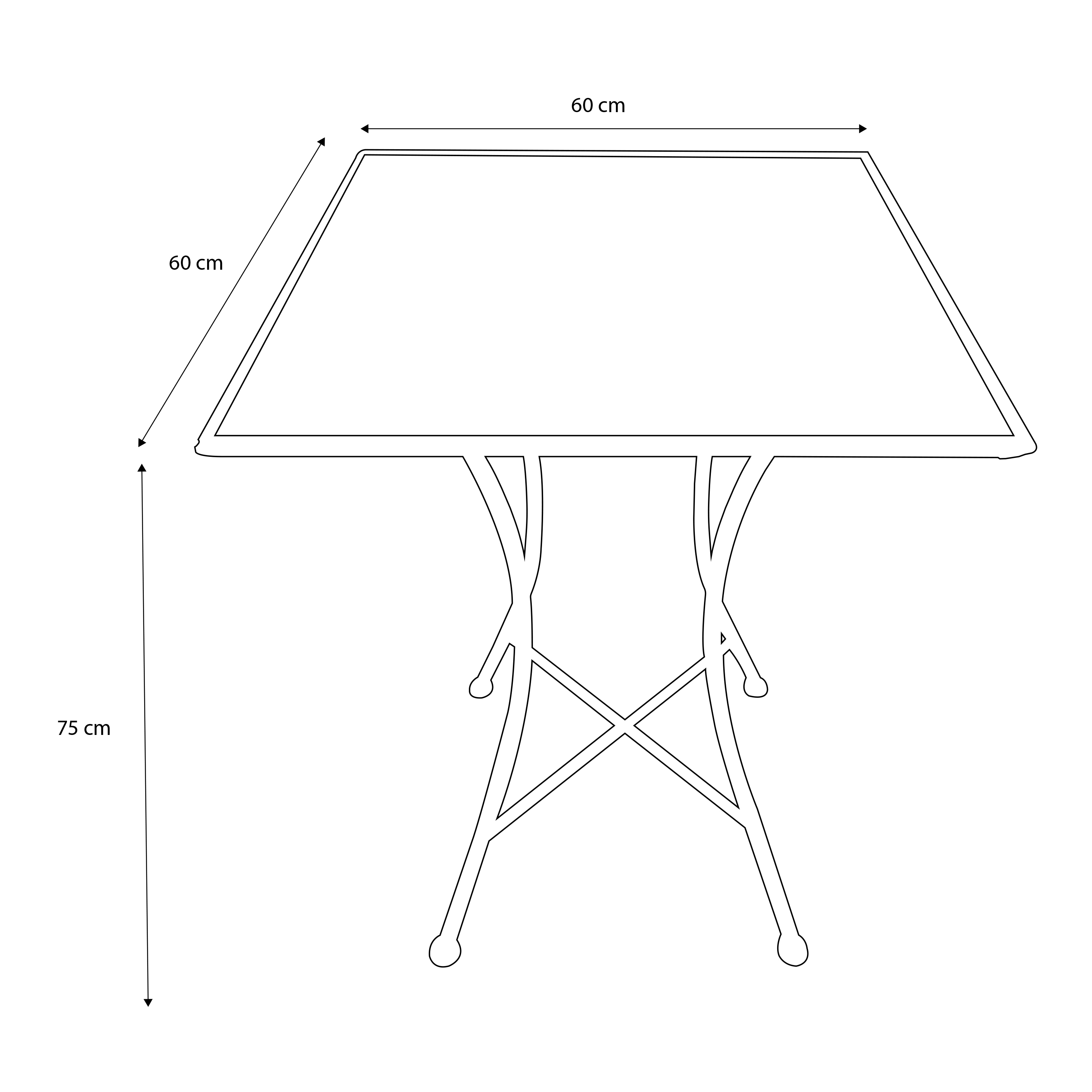 AXI Camilla Bistro Table Soft Blue