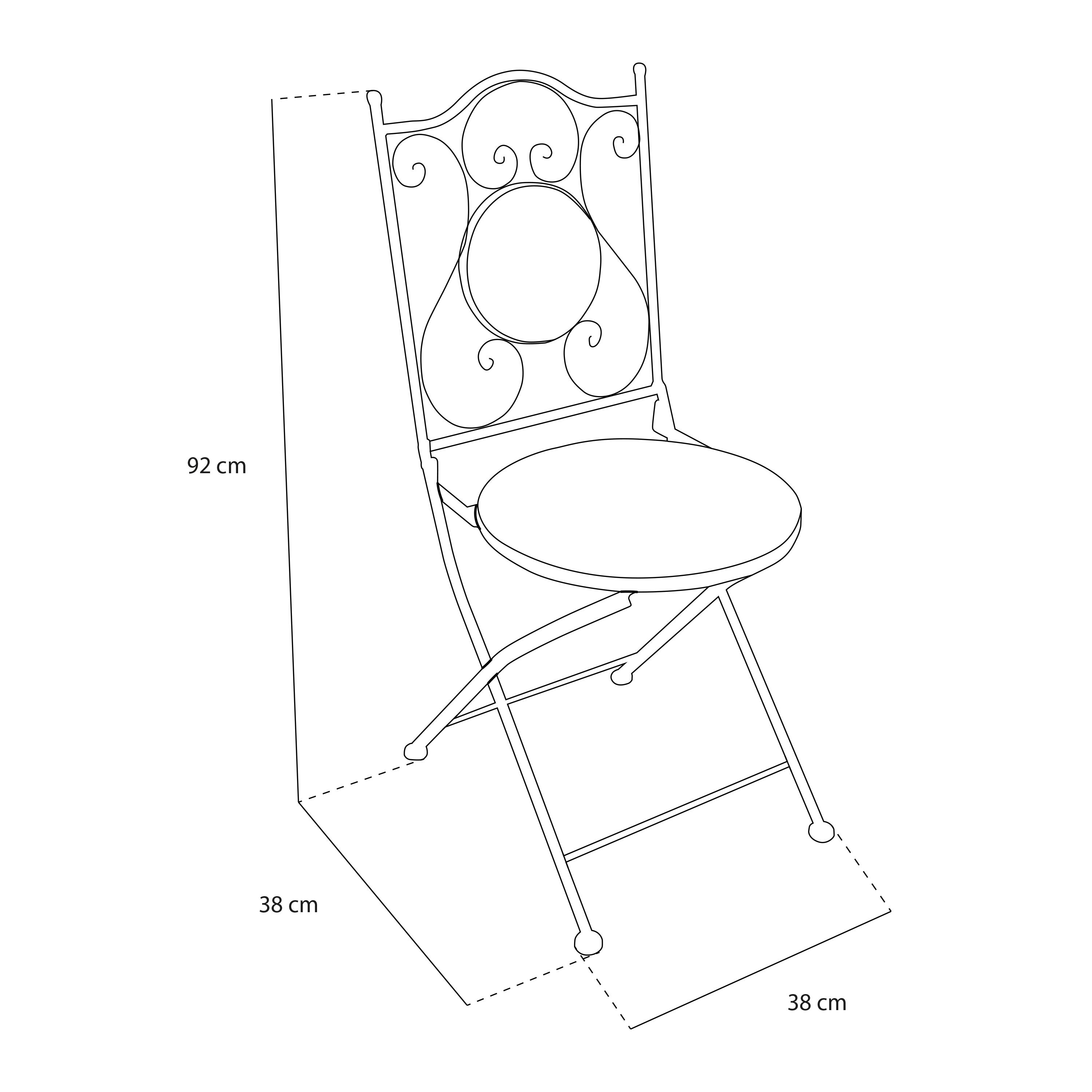 AXI Amélie Bistro Set Mosaic - Bright Blue