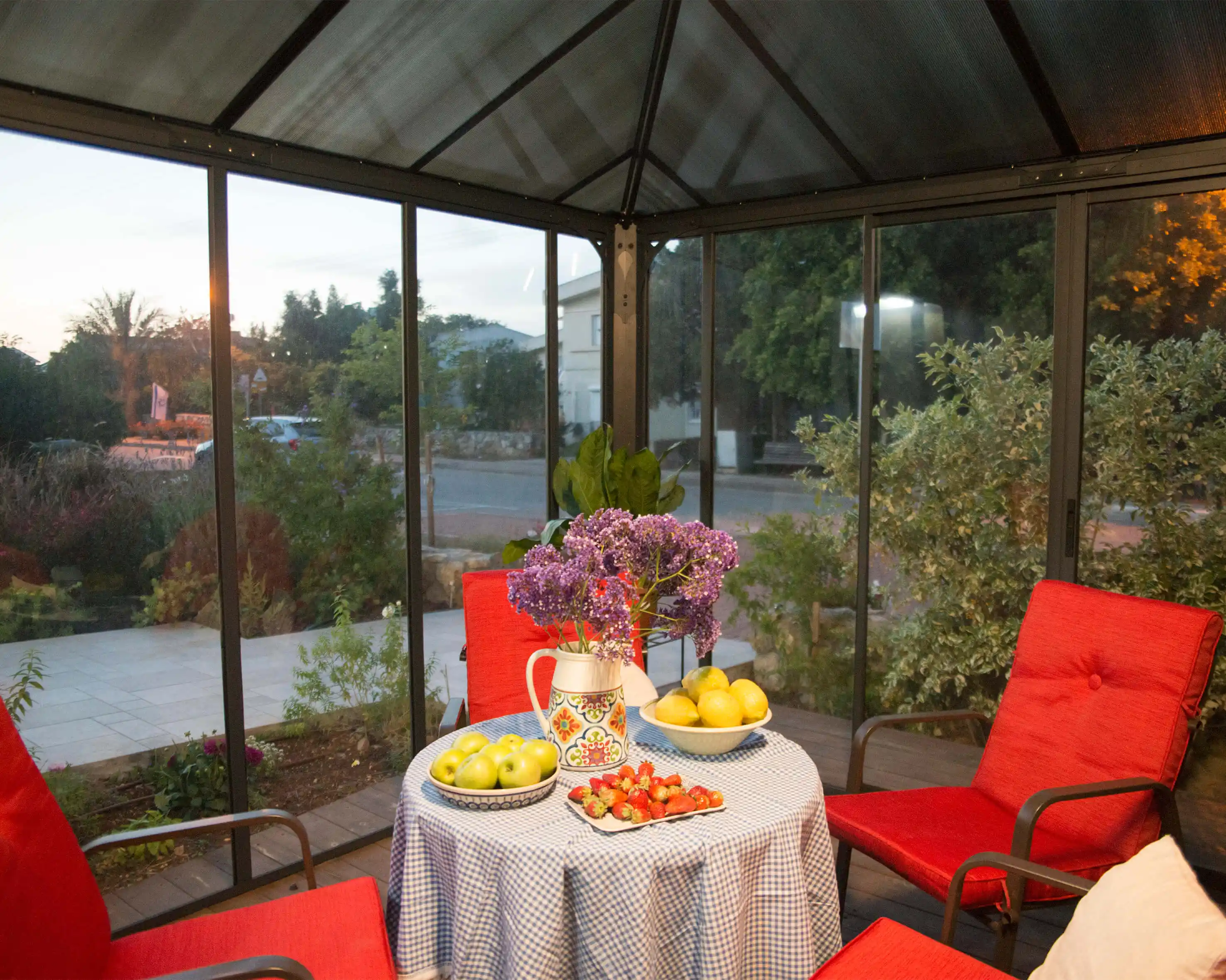 Canopia Ledro 430X296 cm Gesloten tuinpaviljoen Donkergrijs Brons