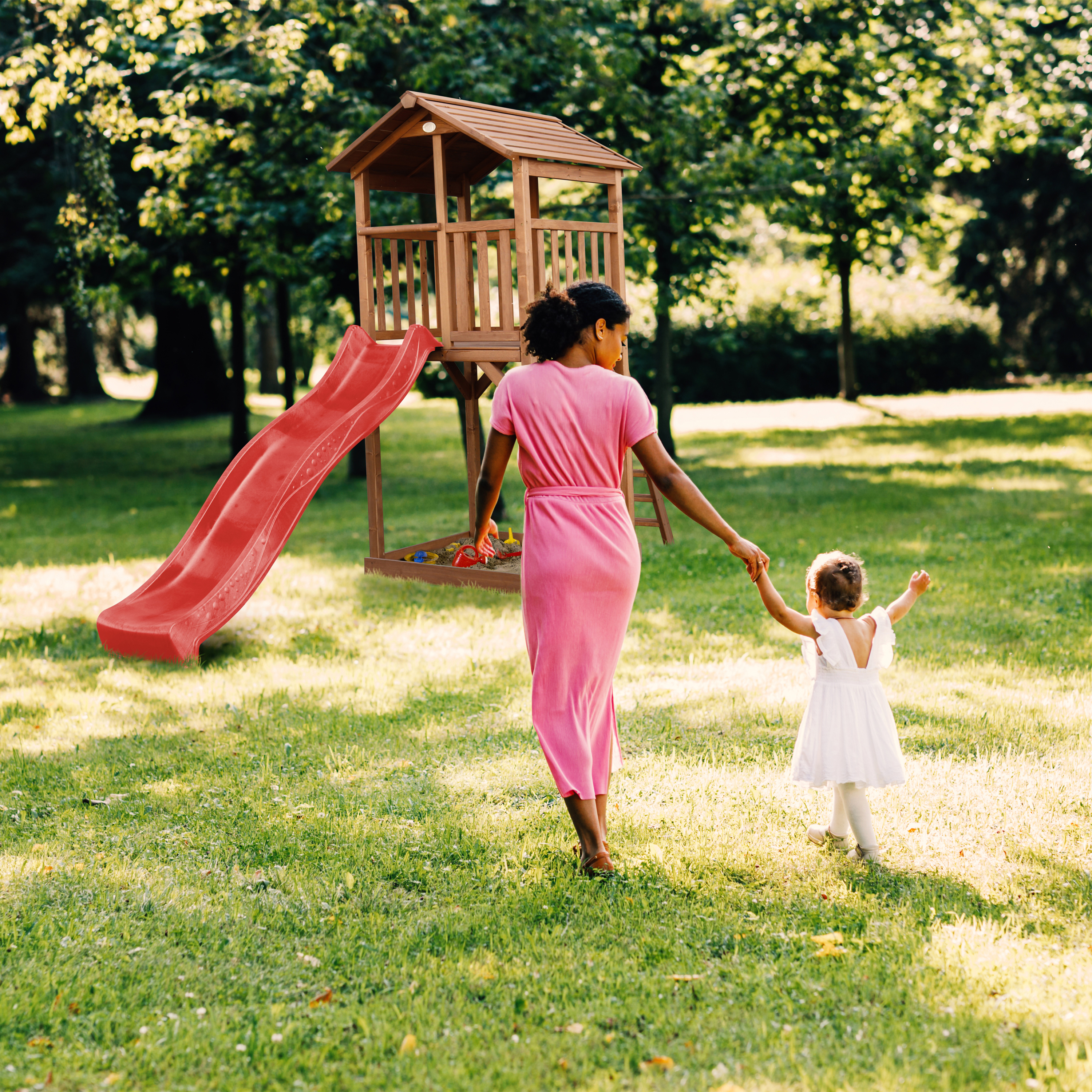 AXI Beach Tower Brown - Red Slide-8720365061509 AXI Beach Tower Brown - Red Slide