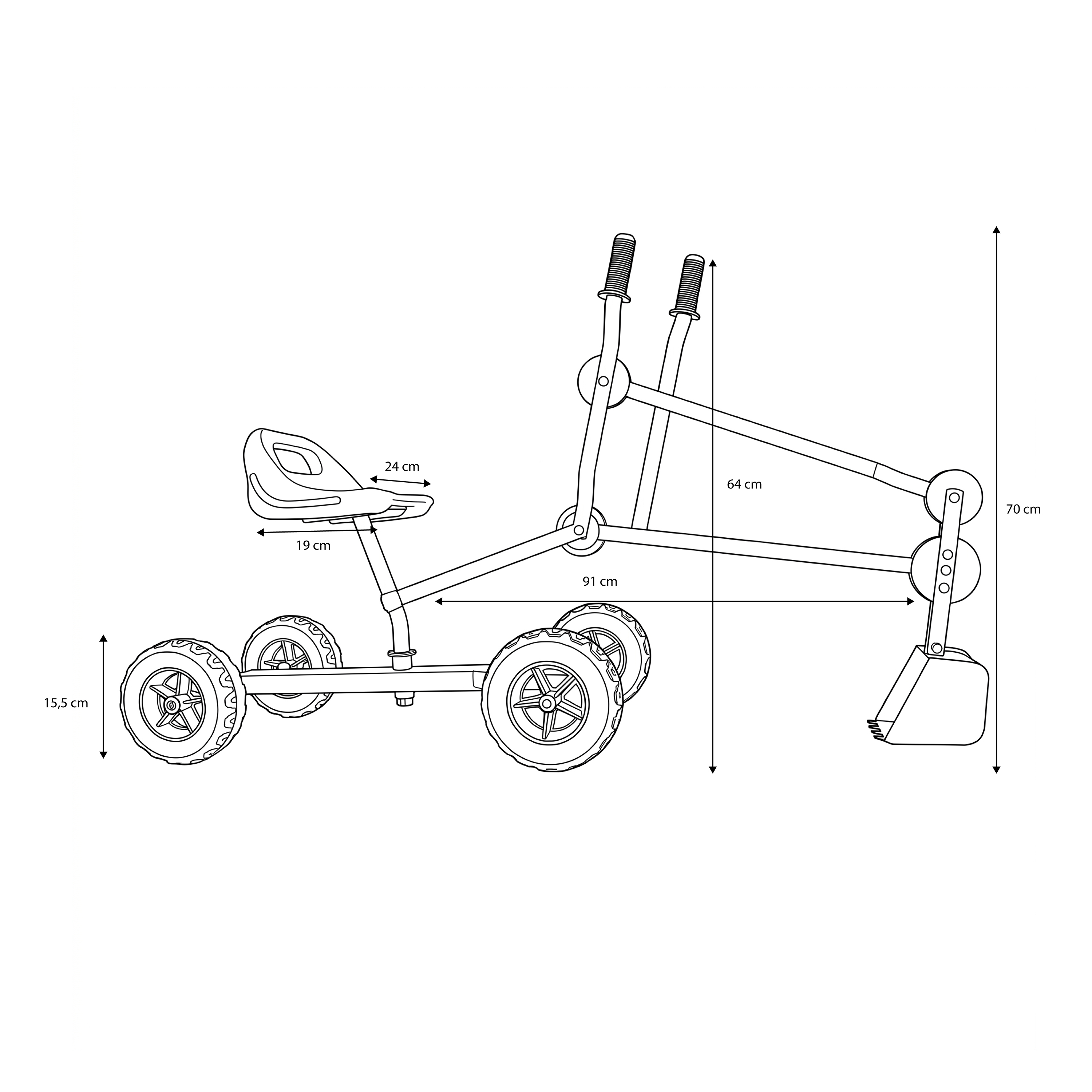 AXI Dean the Sand Digger for the Sandbox with 4 wheels – Blue/Black