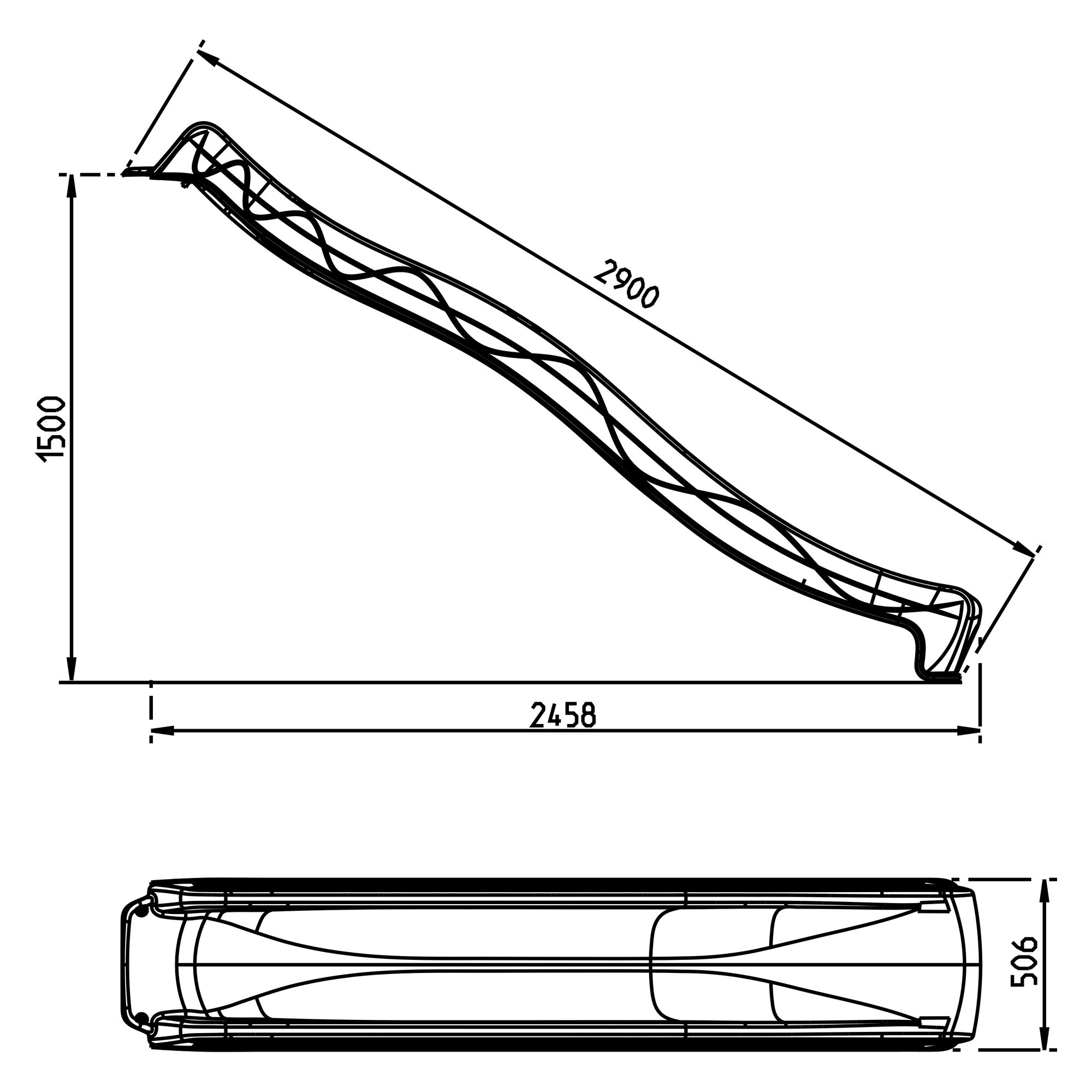 AXI Sky290 Glijbaan met wateraansluiting Limoen Groen - 290 cm