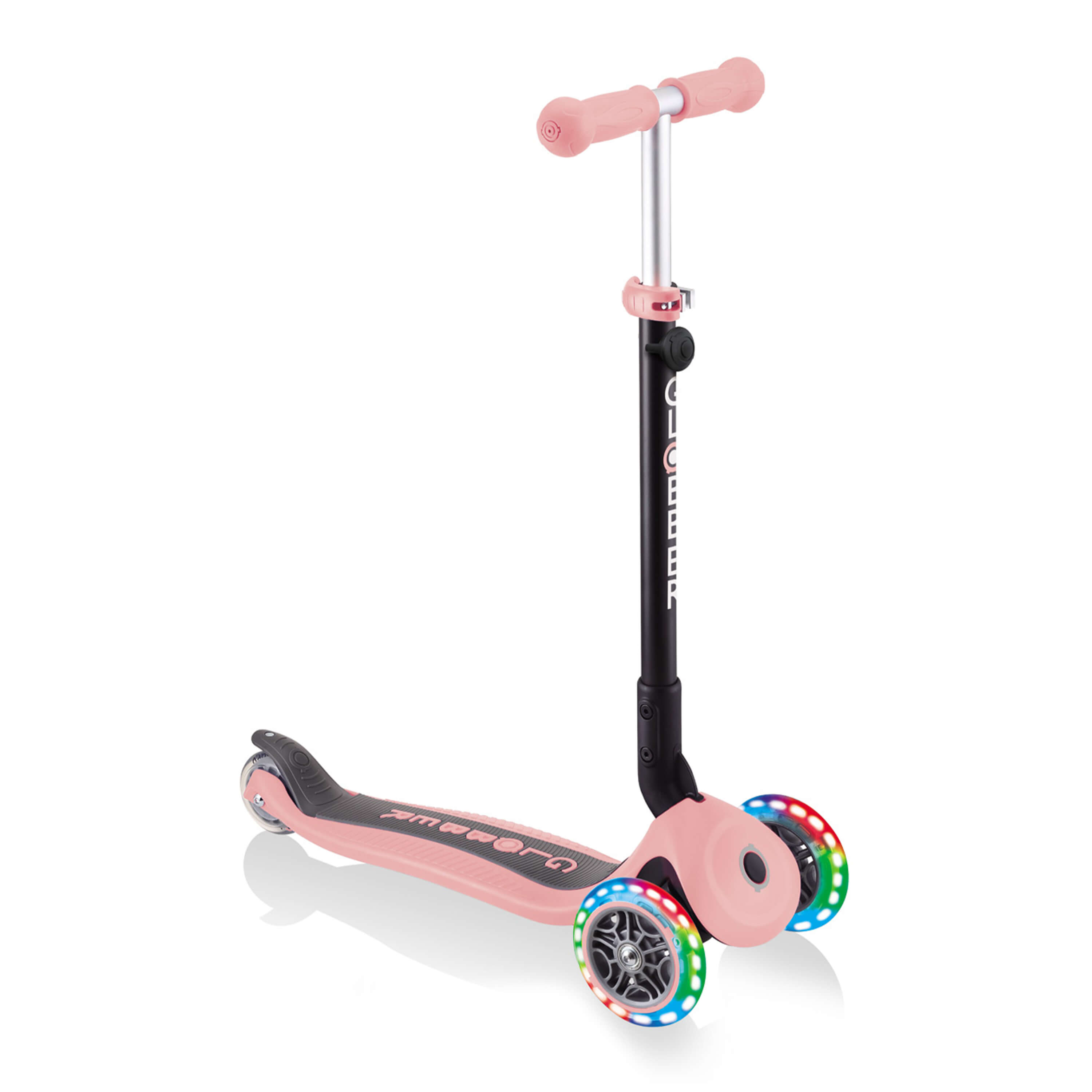Globber Go Up Foldable Plus Lights 3-in-1 Step Pastel Roze