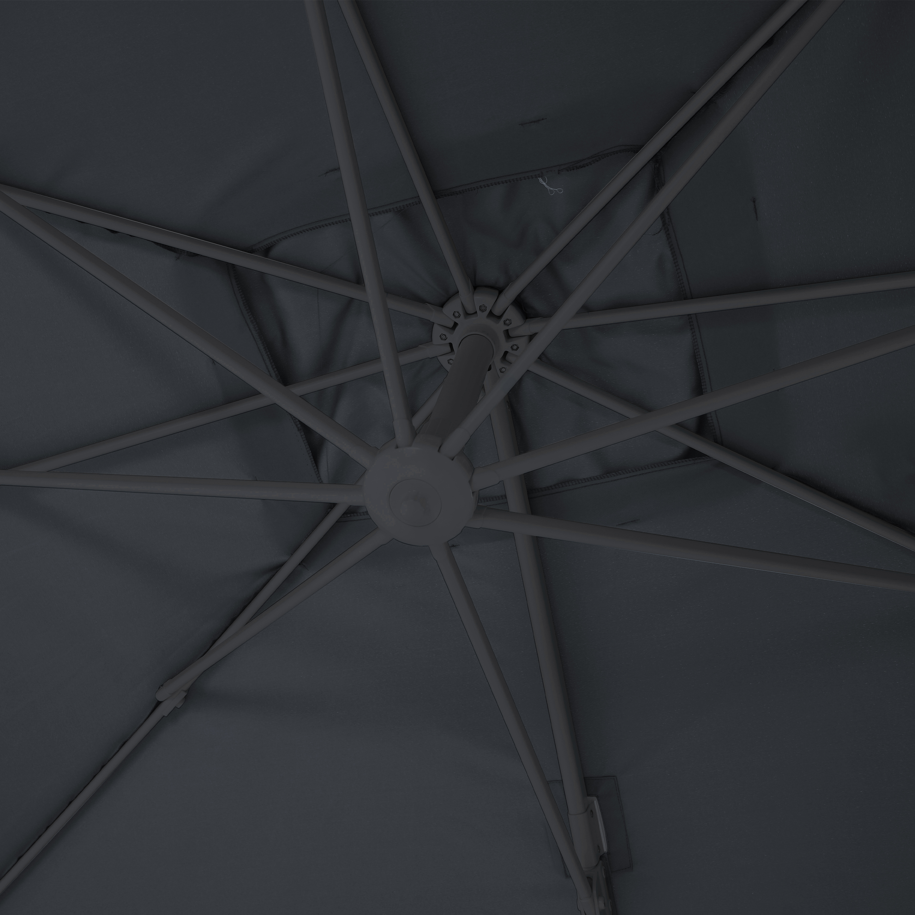 AXI Nima Cantilever Parasol 300x300 cm incl. Parasol Base with Wheels Anthracite/Grey – Complete Set