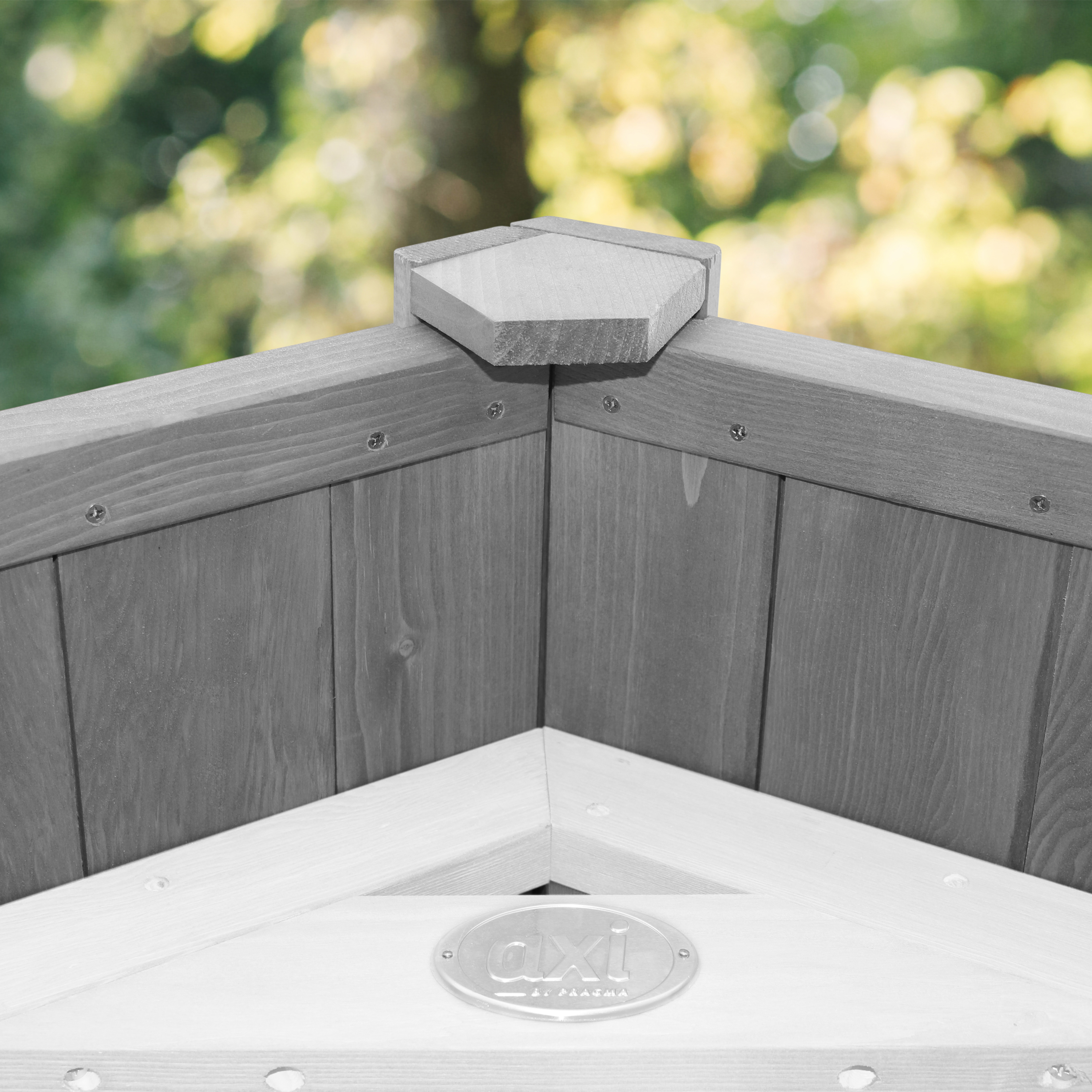 AXI Beach Tower with Climbing Frame and Double Swing Set Grey/White - Grey Slide