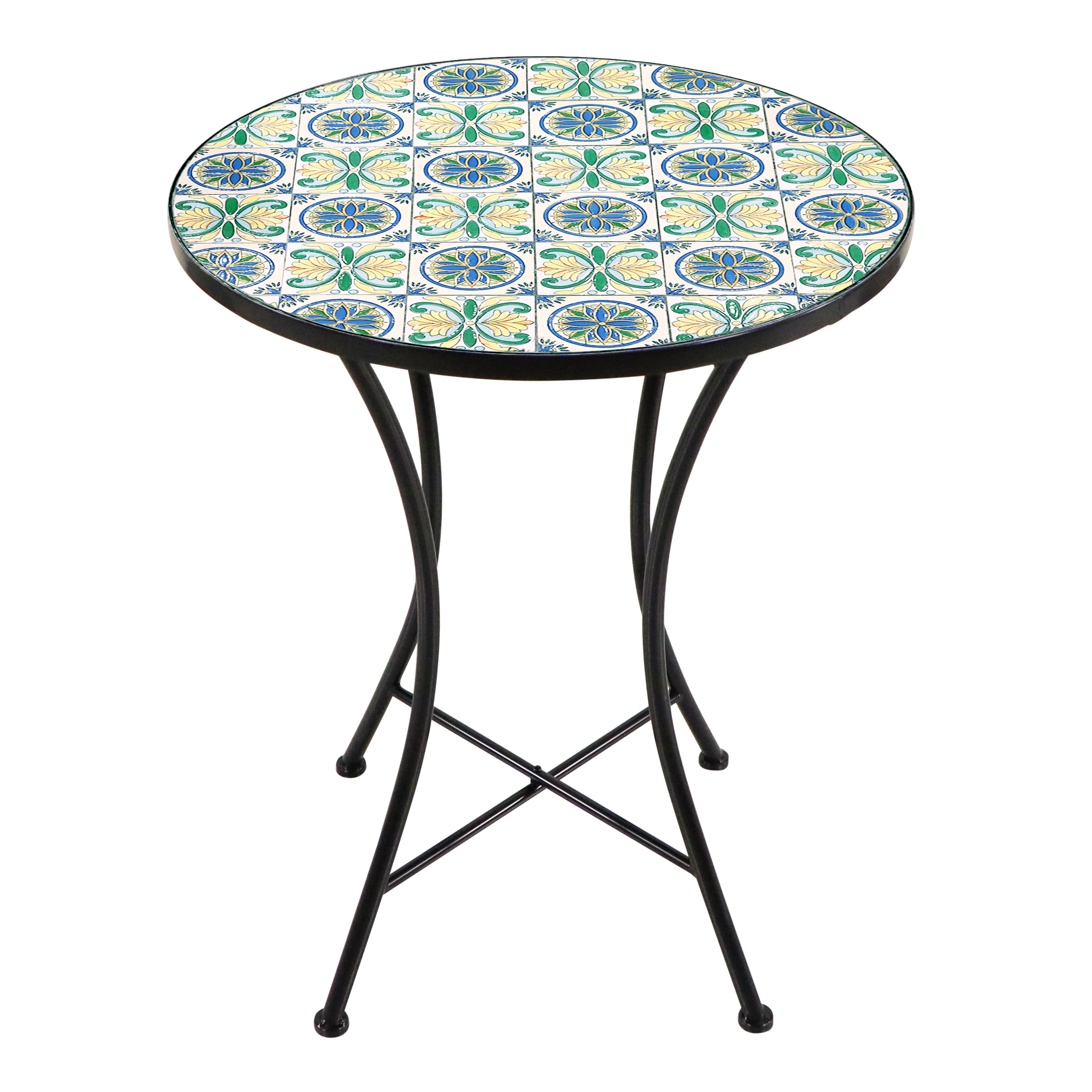 AXI Amélie Mosaik Bistro Set im Sizilianischen Stil Blau/Gelb 