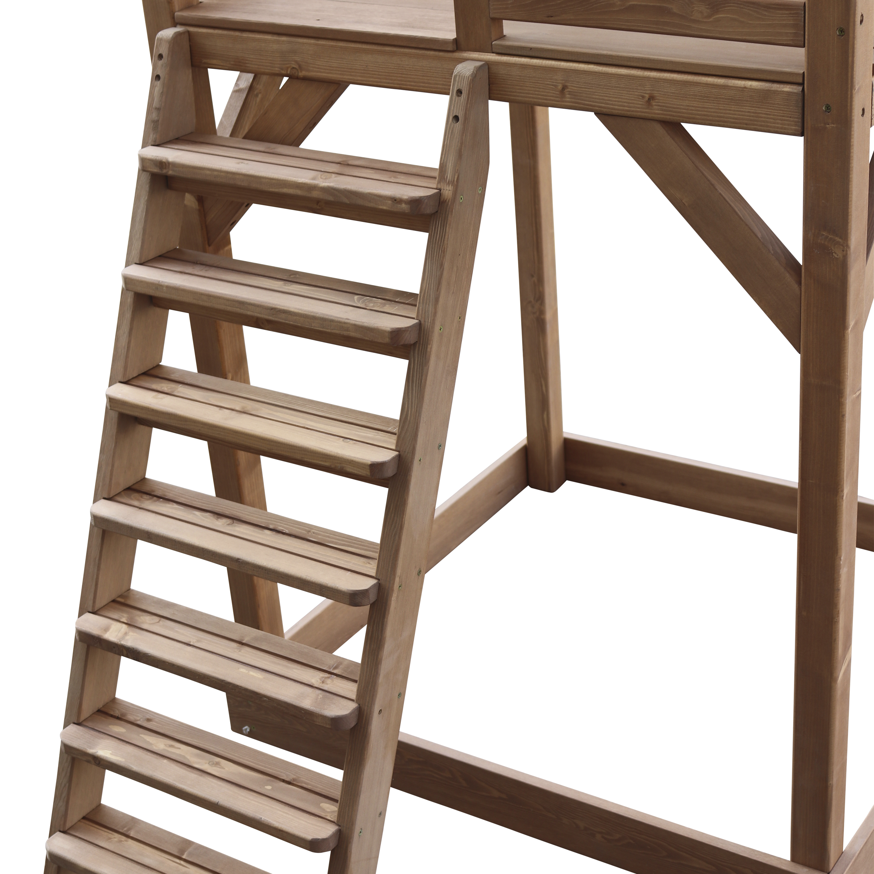 AXI Beach Tower Spielturm Braun - Hellgrüne Rutsche