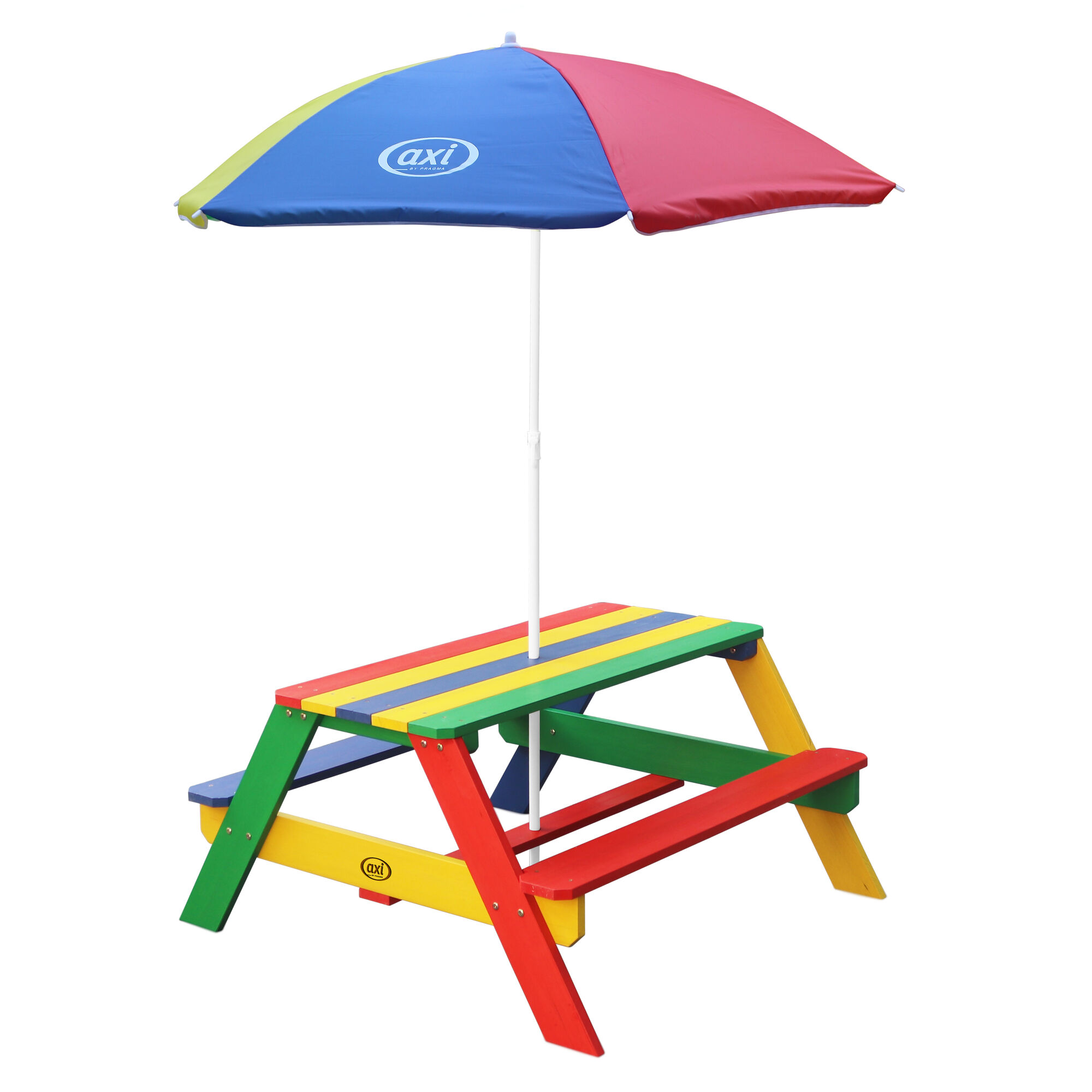 AXI Nick Picknicktafel Regenboog - Parasol Regenboog-8717973935124 AXI Nick Picknicktafel Regenboog - Parasol Regenboog
