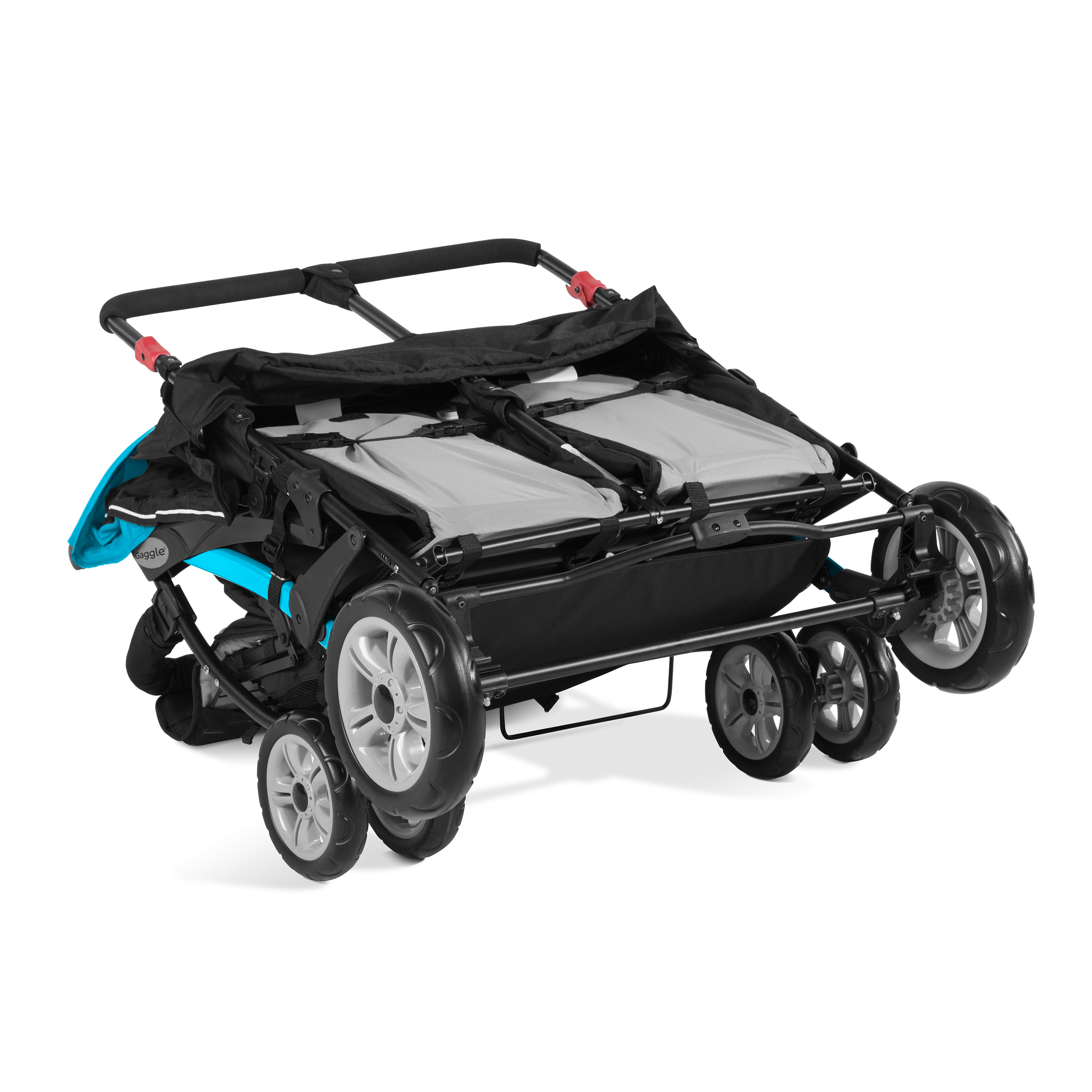 Gaggle Compass 4x4 Quad Kinderwagen für 4 Kinder Türkis