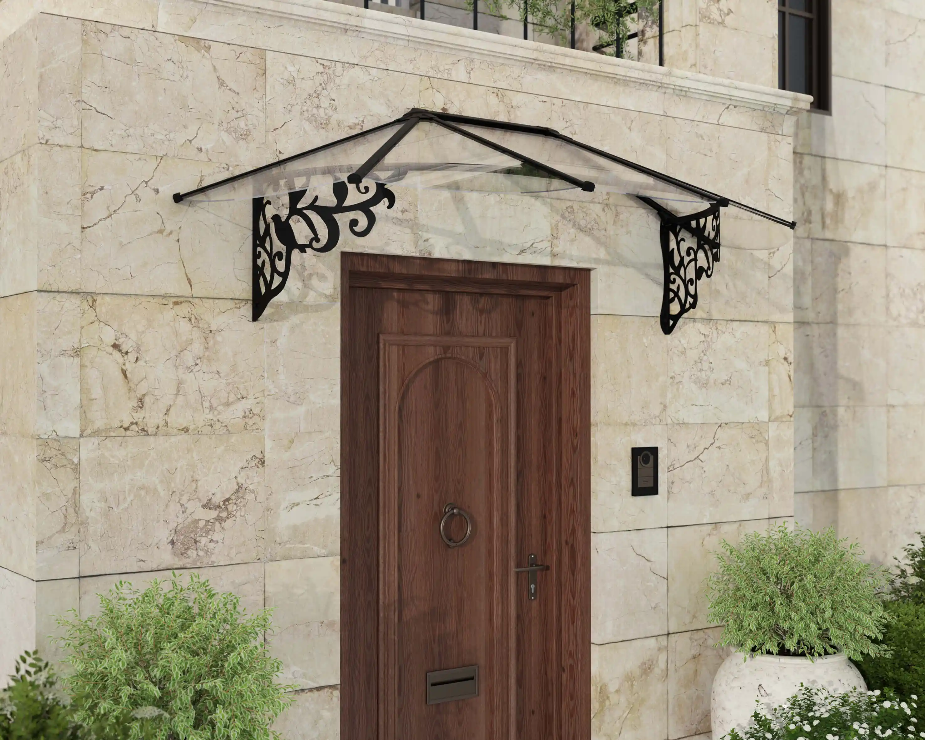 Canopia Lily 216X88X70 cmDeur en Veranda Luifel Zwart Helder