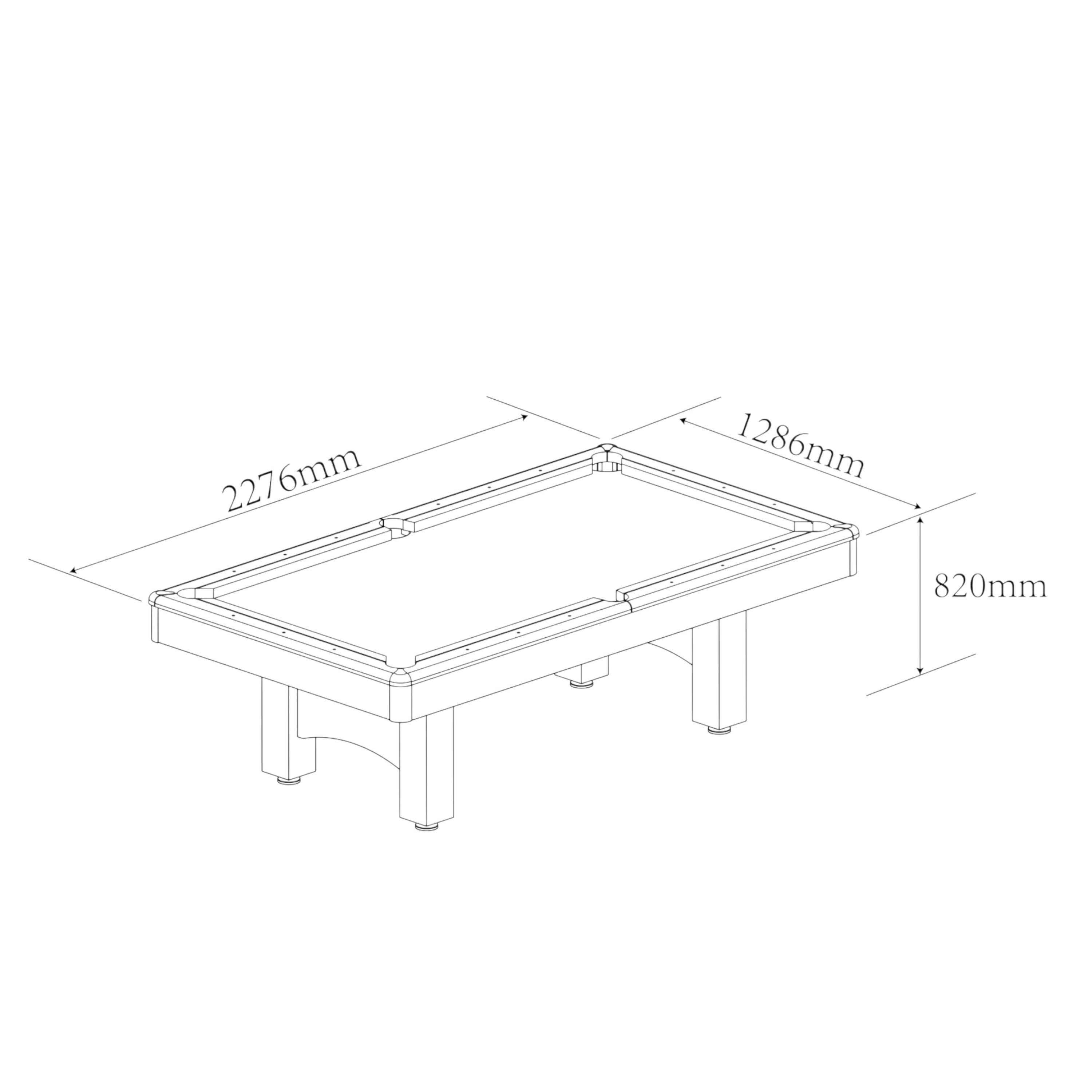 Cougar Elite Pro Pool Table 7ft