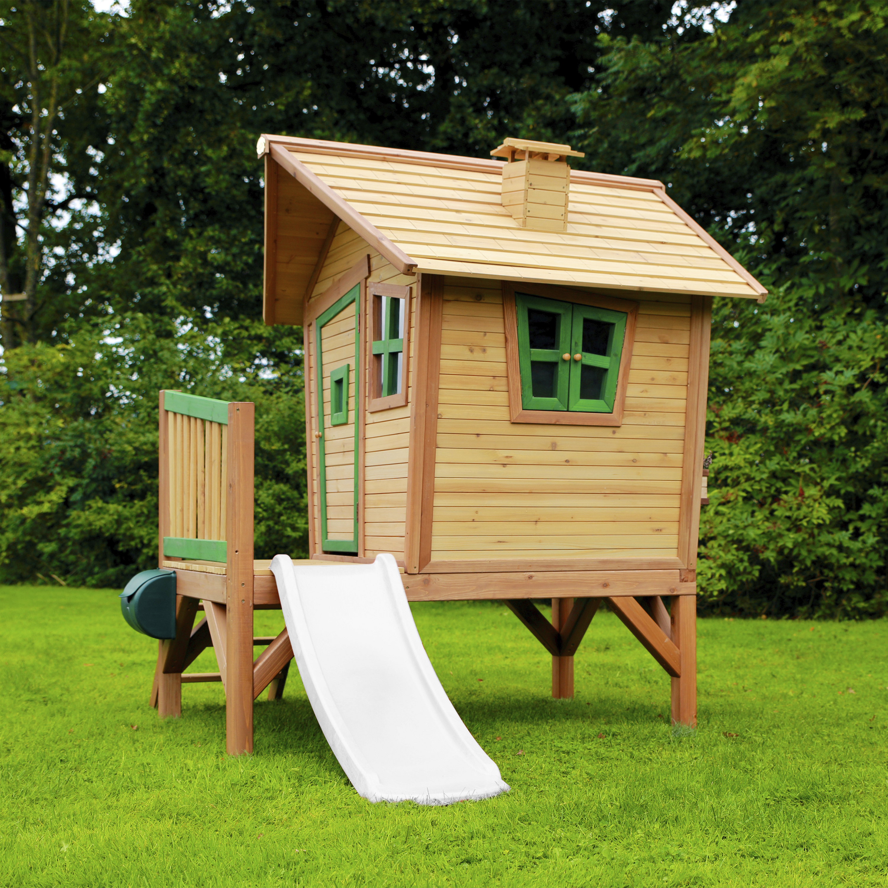 AXI Robin Playhouse Brown/Green - White Slide