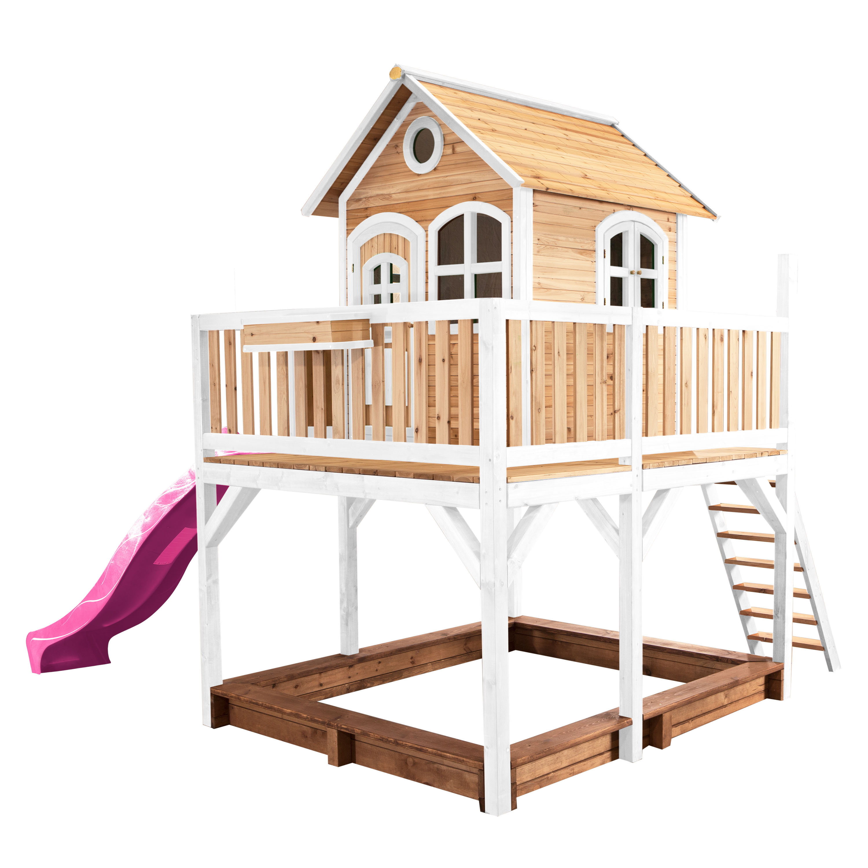 AXI Liam Playhouse Brown/White - Purple Slide