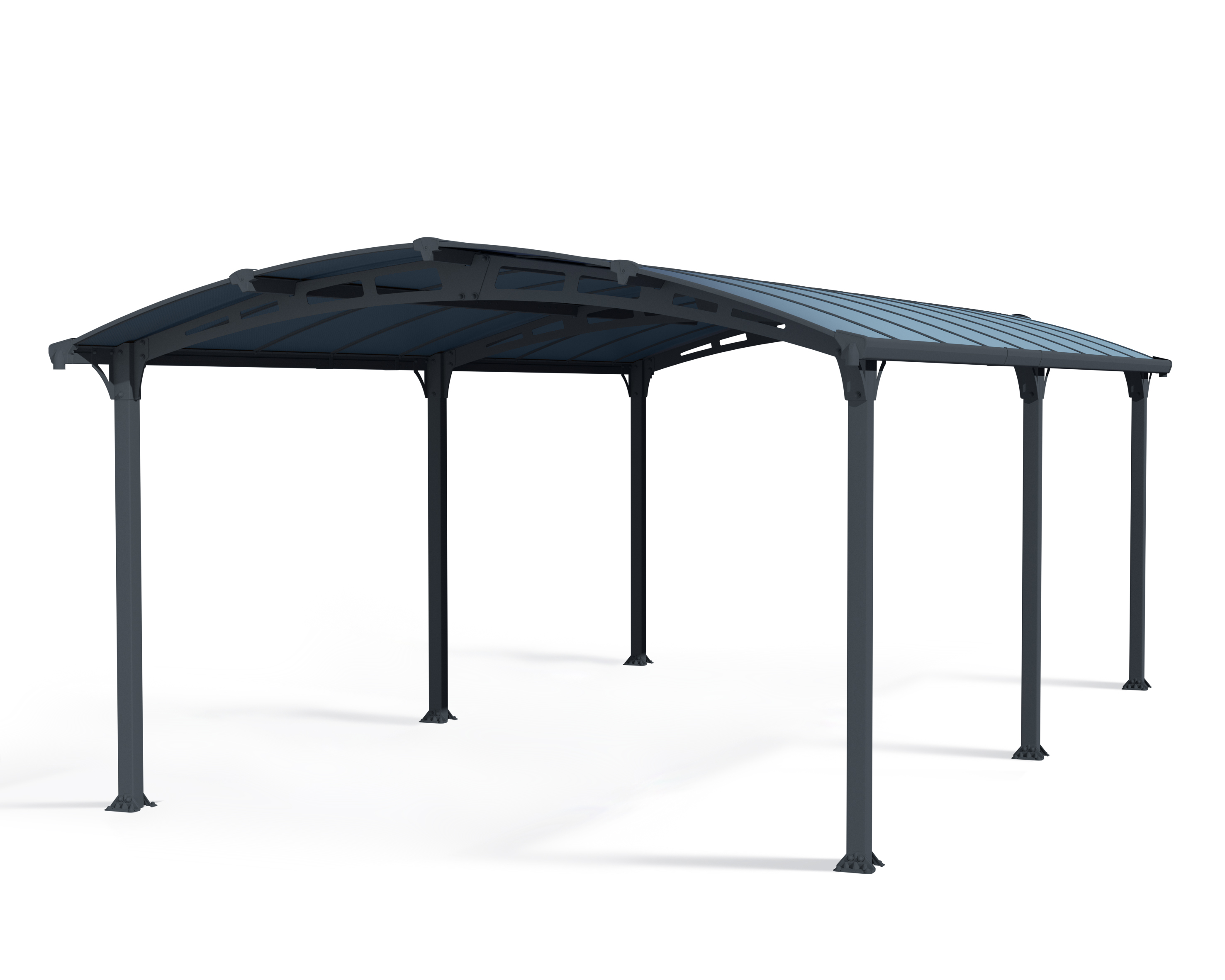 Canopia Arcadia Carport Einzel 650X360cm Dunkelgrau