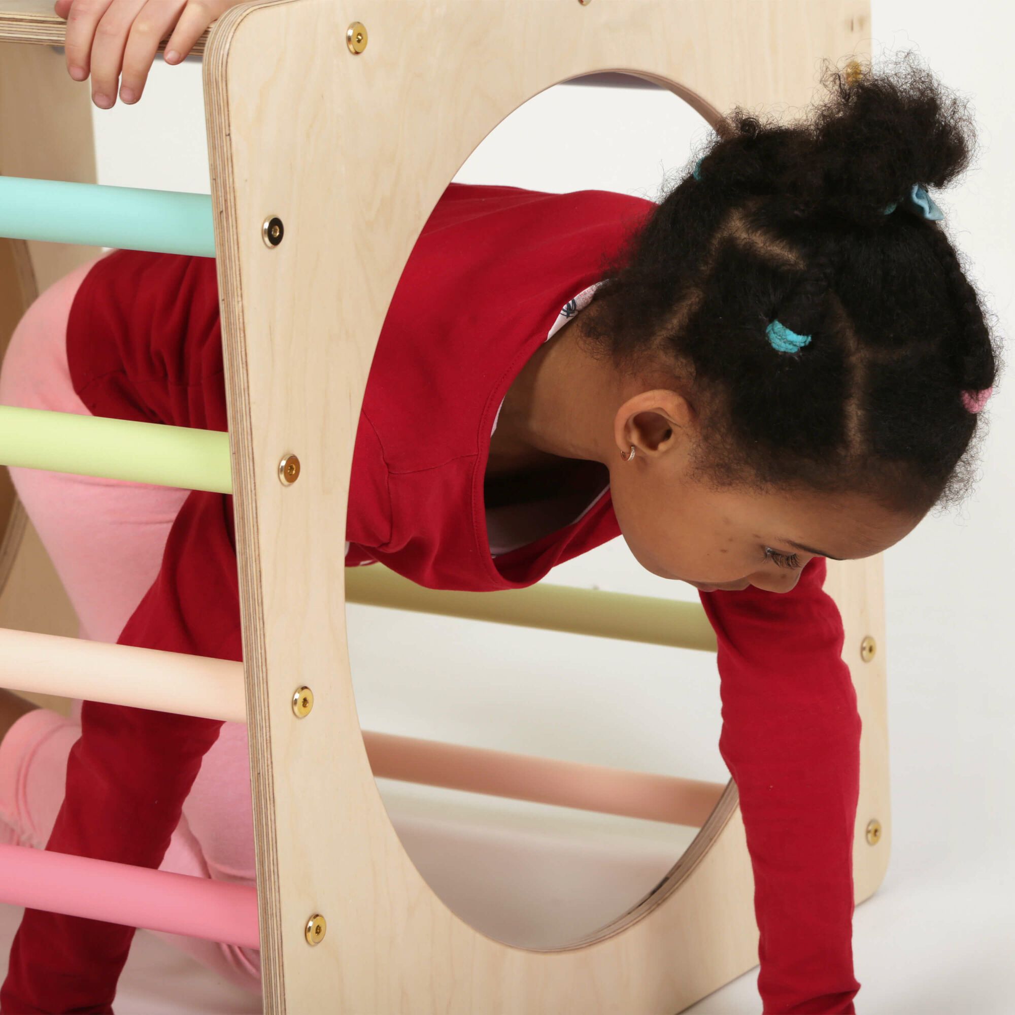 KateHaa Houten Activiteiten Kubus met Ladder Pastel-4751038481045 KateHaa Houten Activiteiten Kubus met Ladder Pastel