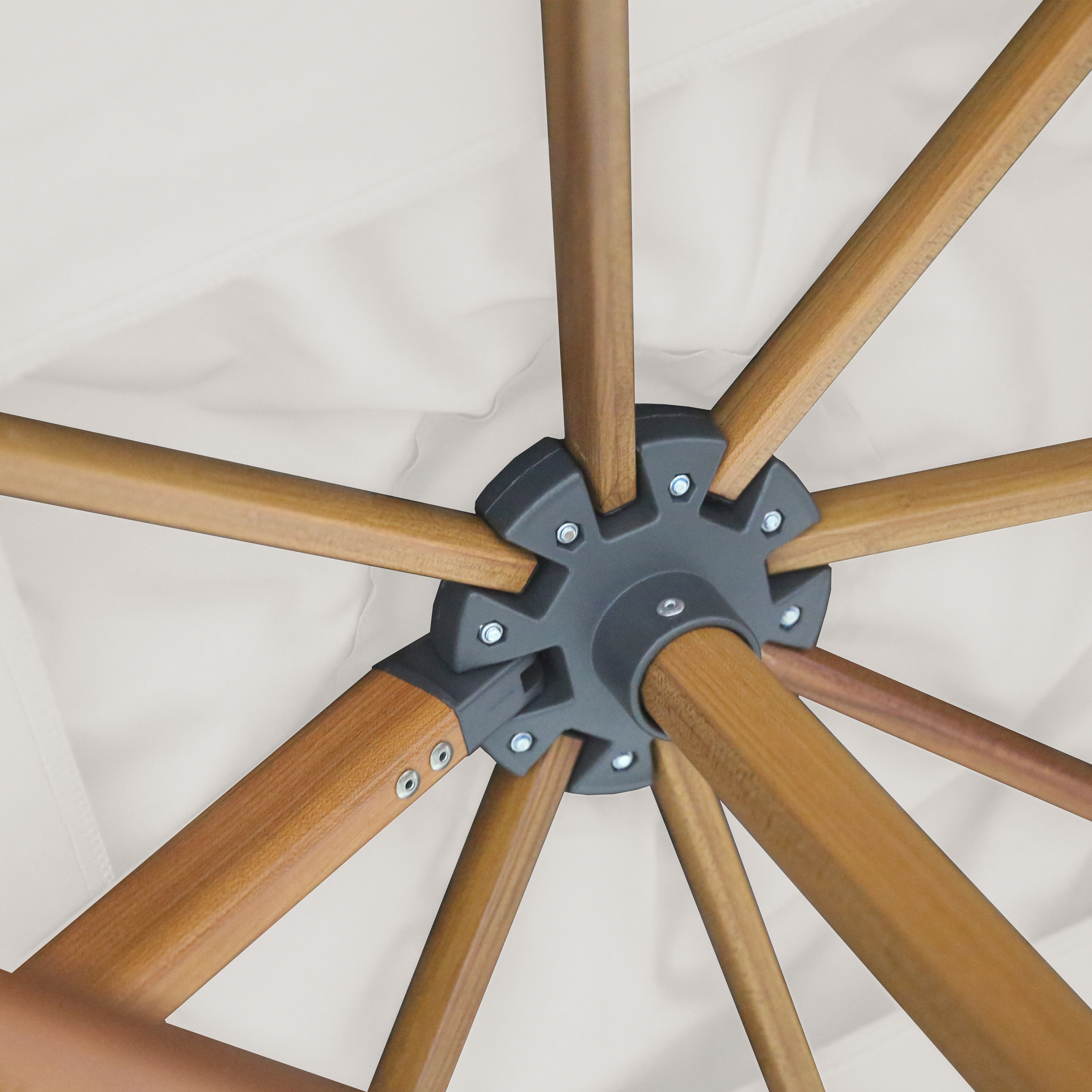 AXI Alina Cantilever Parasol 300x300cm Wood-look/Beige