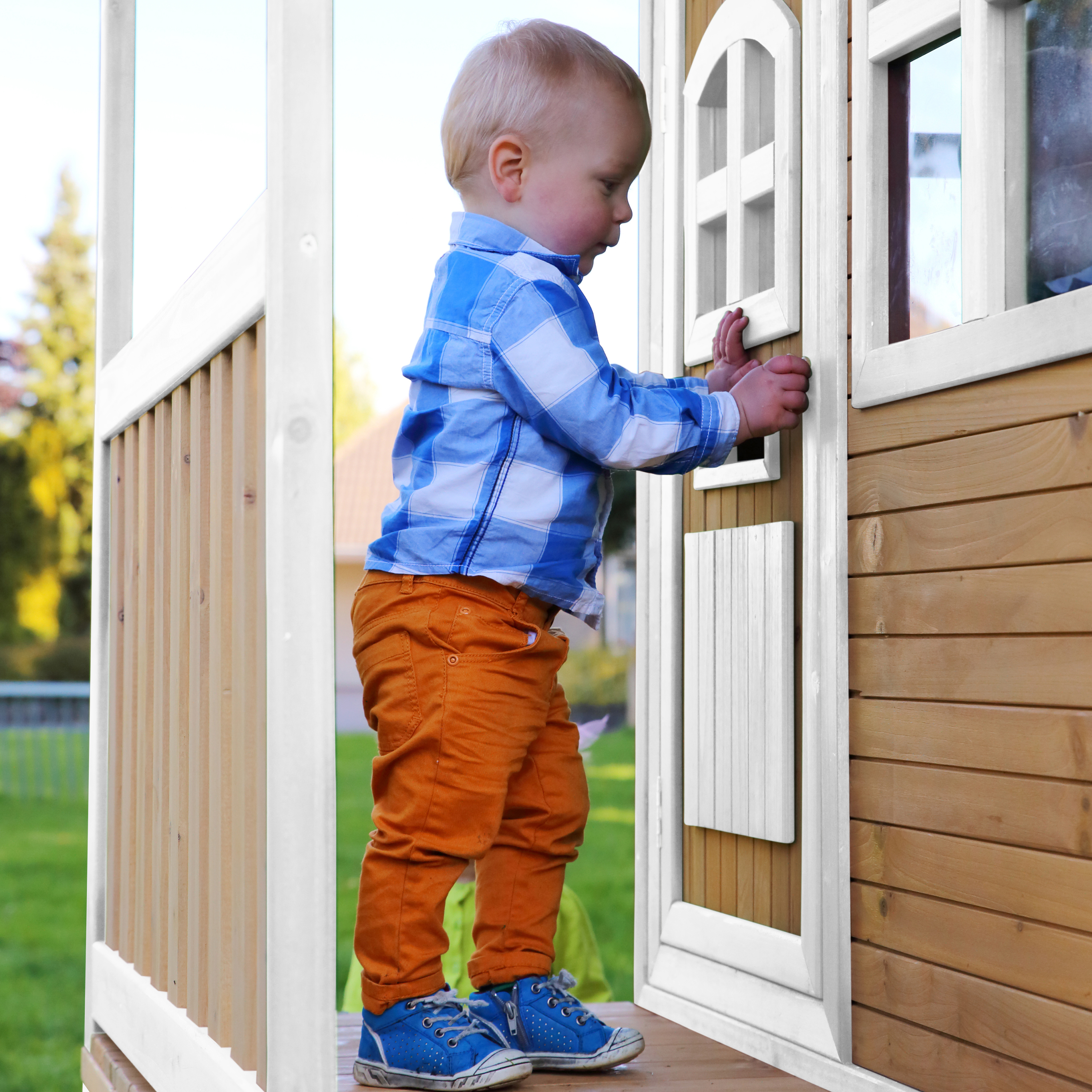 AXI Tom Playhouse Brown/White - Purple Slide