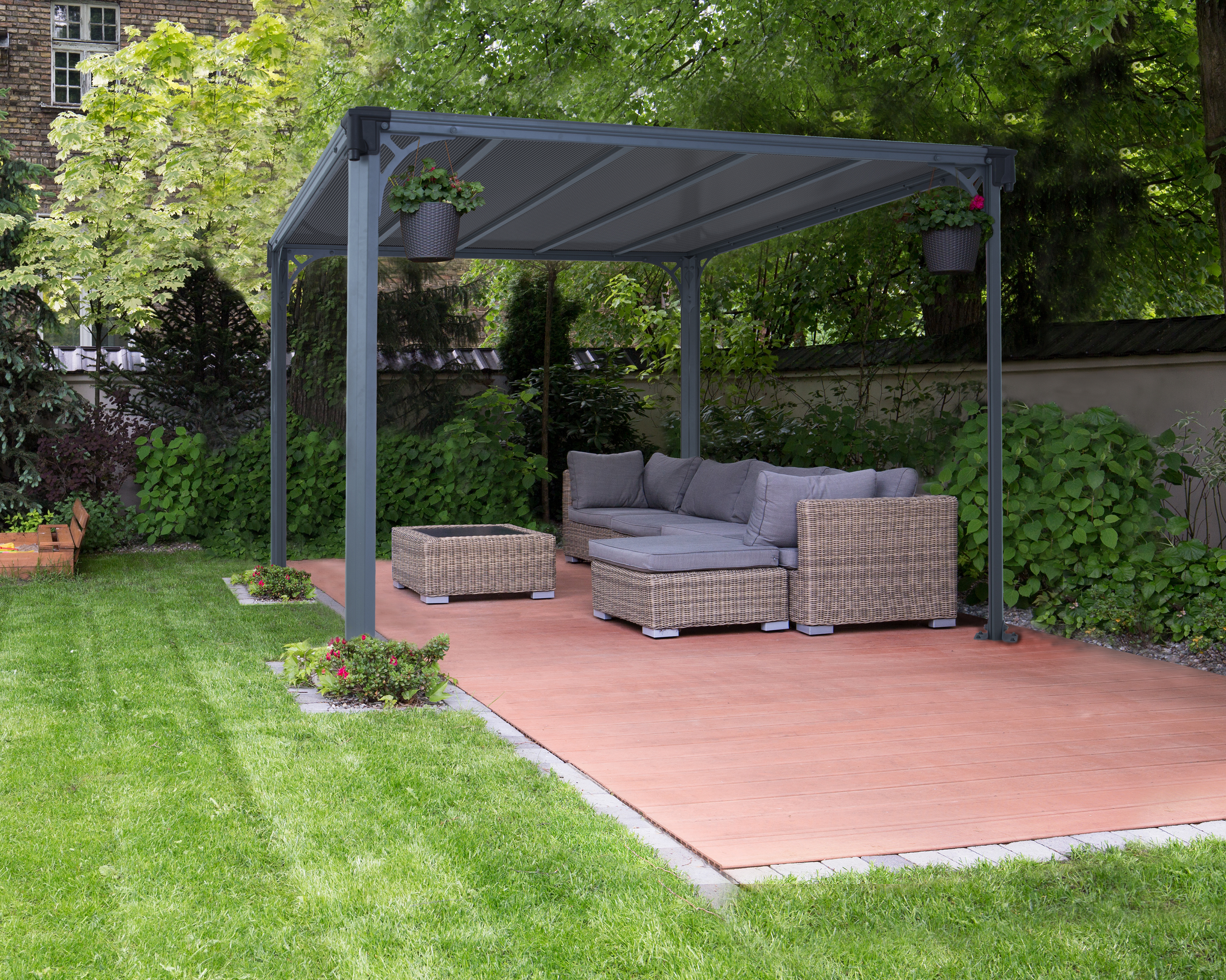 Canopia Milano Gartenpavillon 309X309cm Dunkelgrau