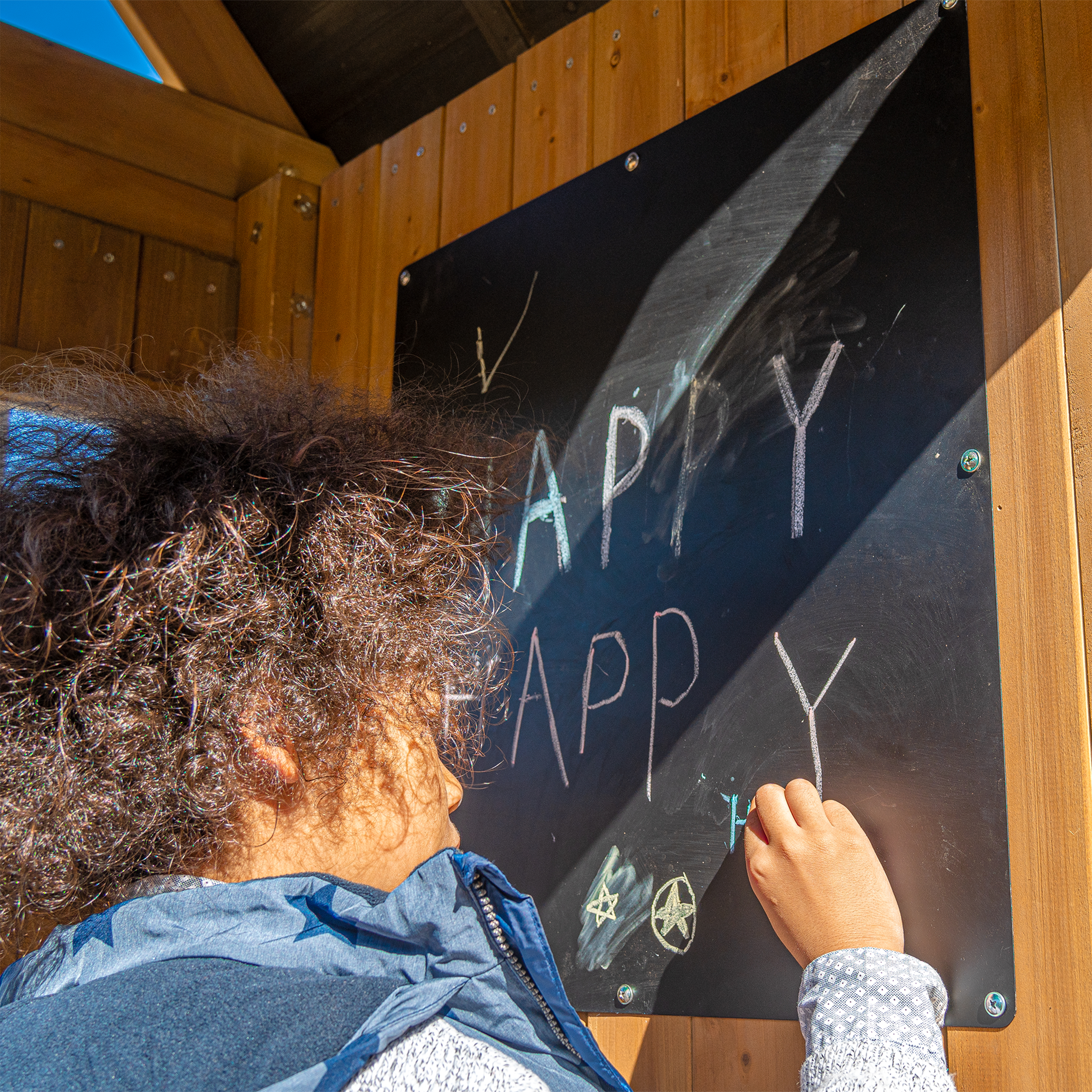 AXI Jack Climbing Frame with Double Swing and Trapeze – Blue Slide