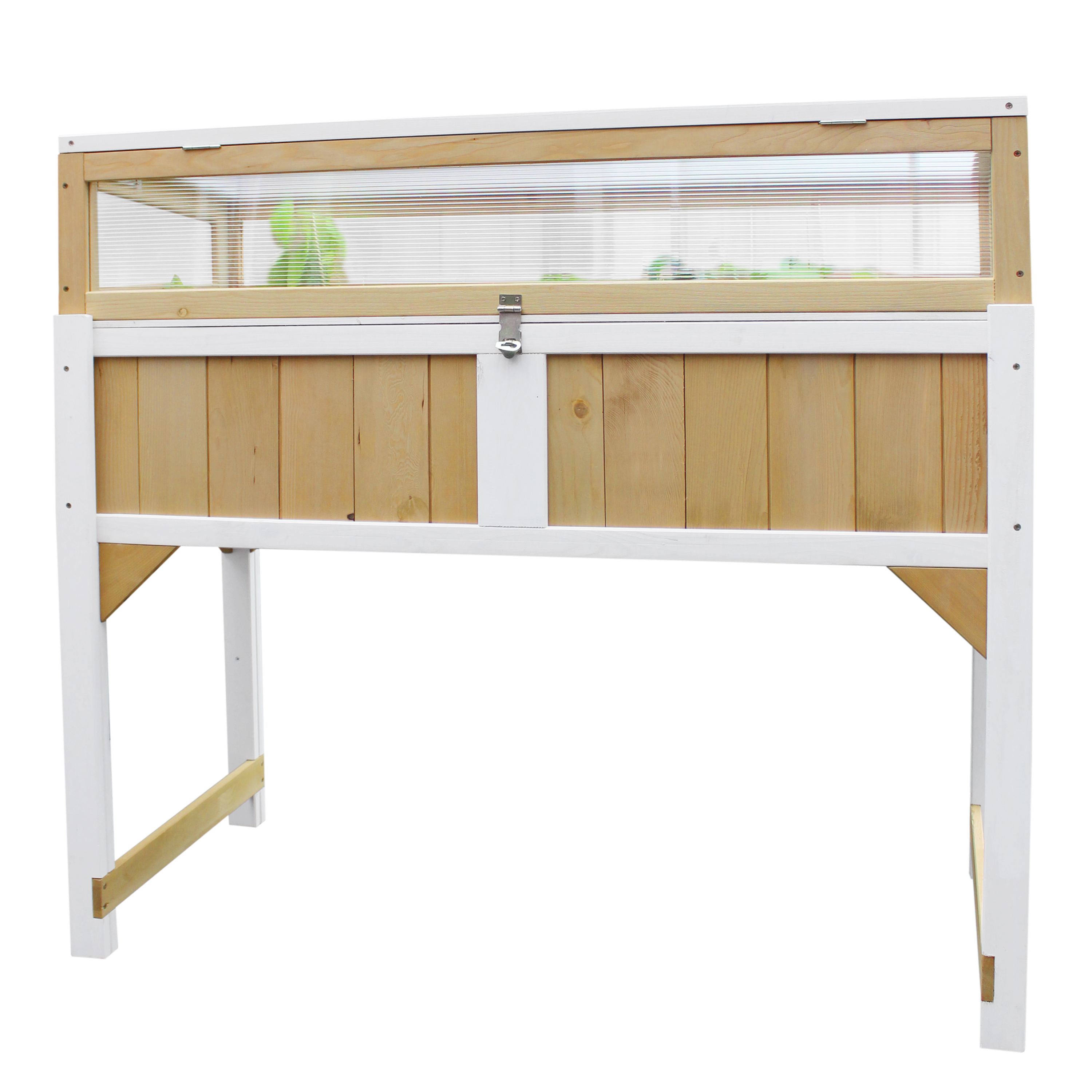 AXI Gardening Table with Greenhouse and ground cloth - Brown/White