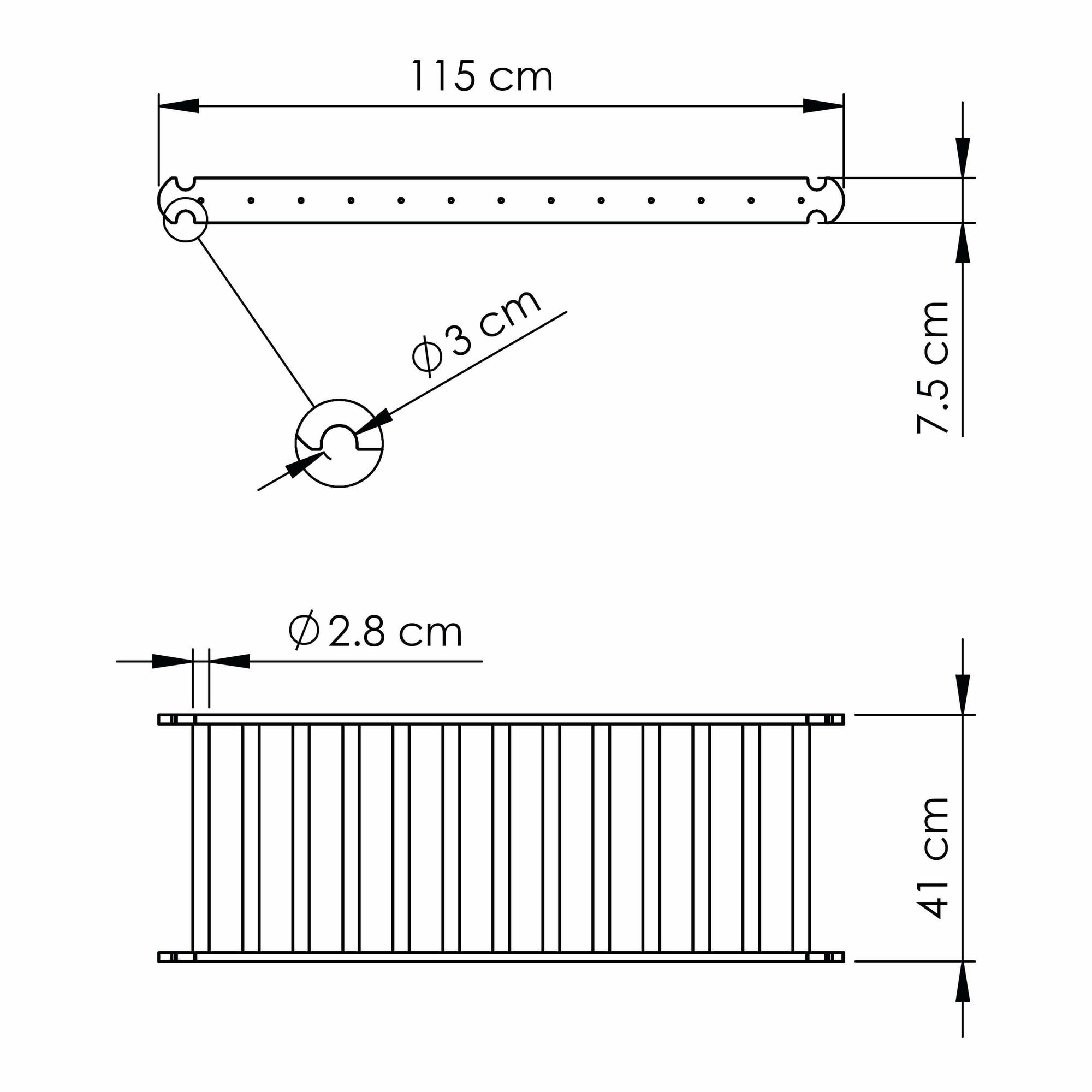 Wooden Ladder Natural-4751038480505 Wooden Ladder Natural