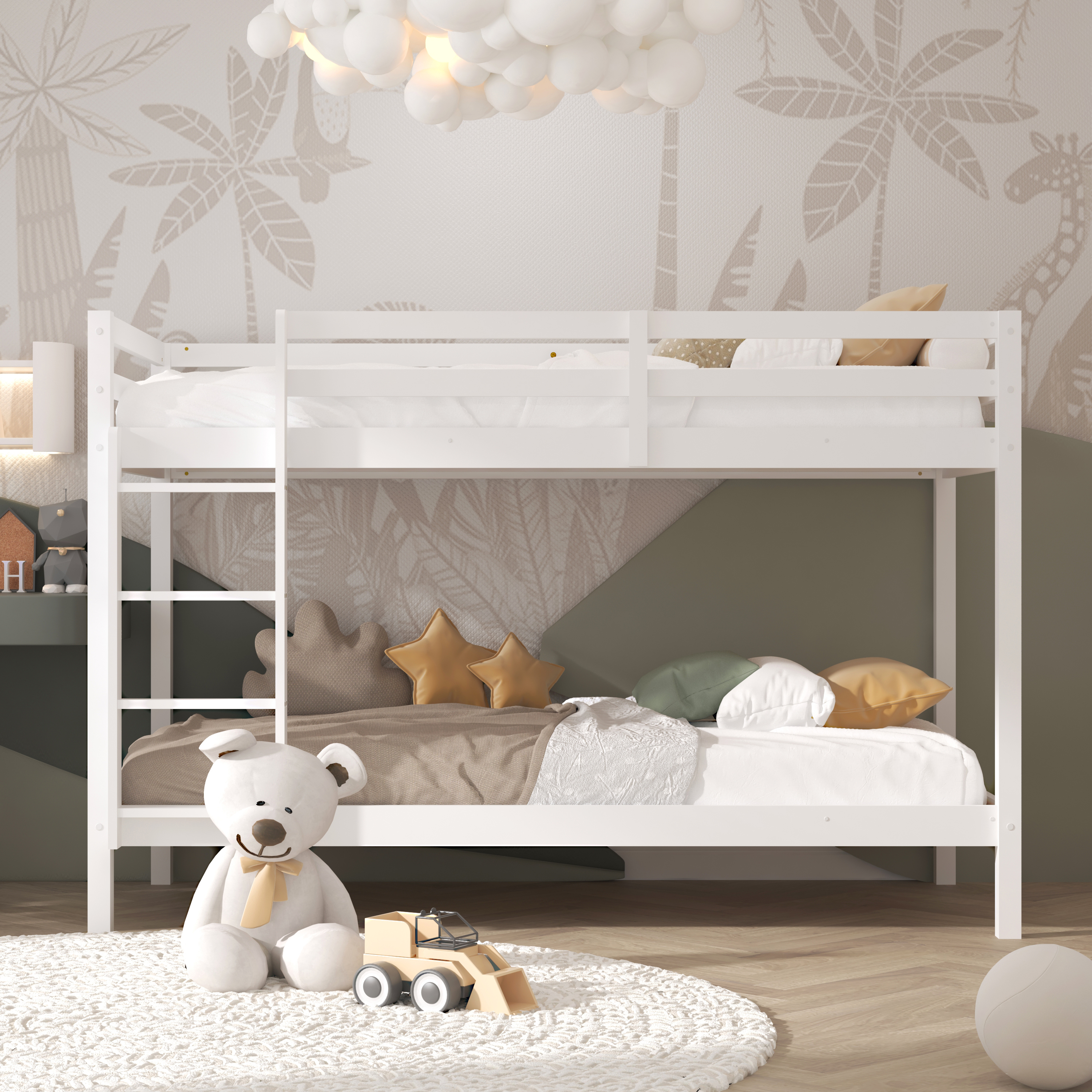 Sunny Jip Bunk Bed White – With 2 Mattresses