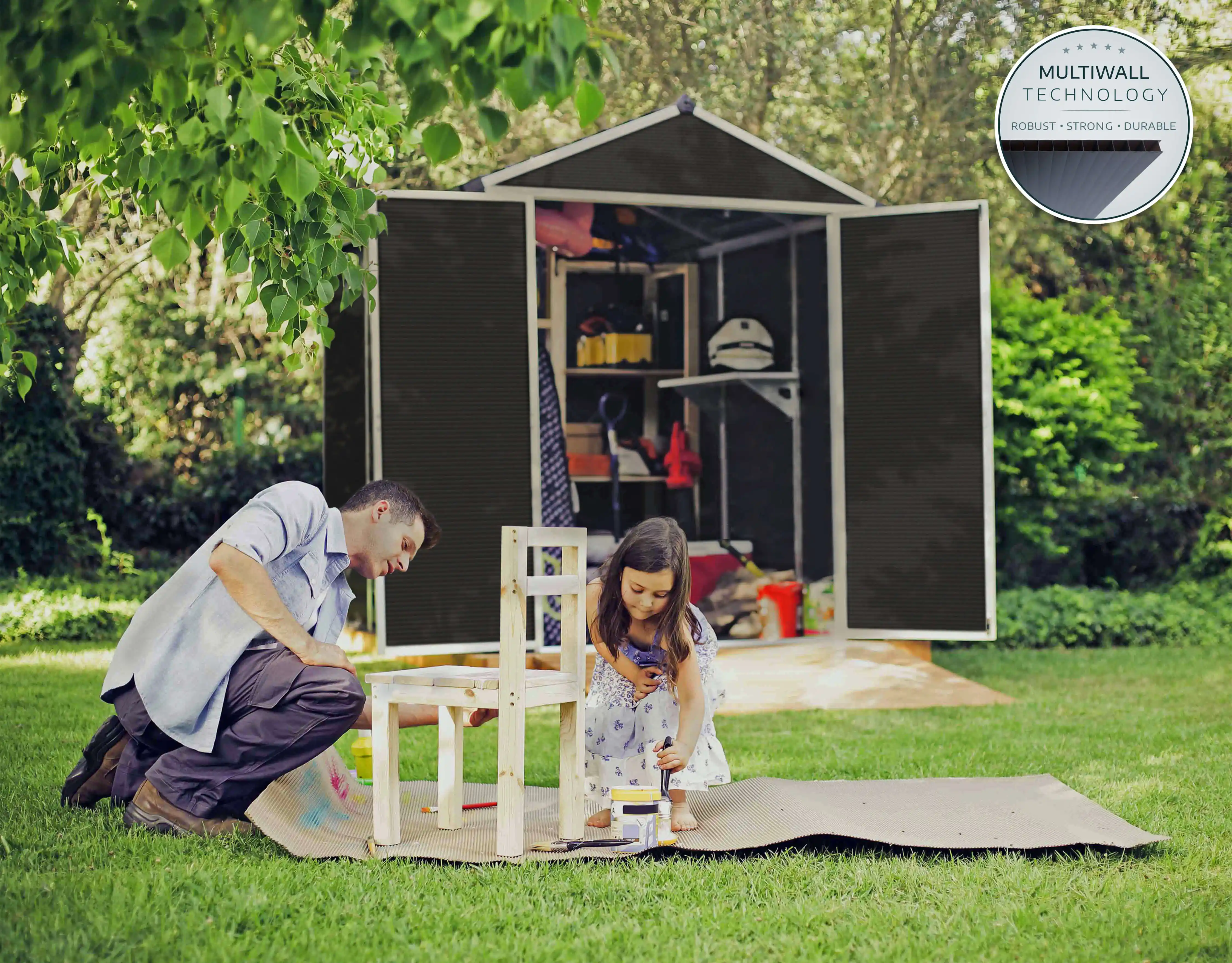 Canopia Rubicon 229X185X217 cm Ultra Duurzame openlucht Opslag Schuur voor tuin Donkergrijs-7290108603408 Canopia Rubicon 229X185X217 cm Ultra Duurzame openlucht Opslag Schuur voor tuin Donkergrijs