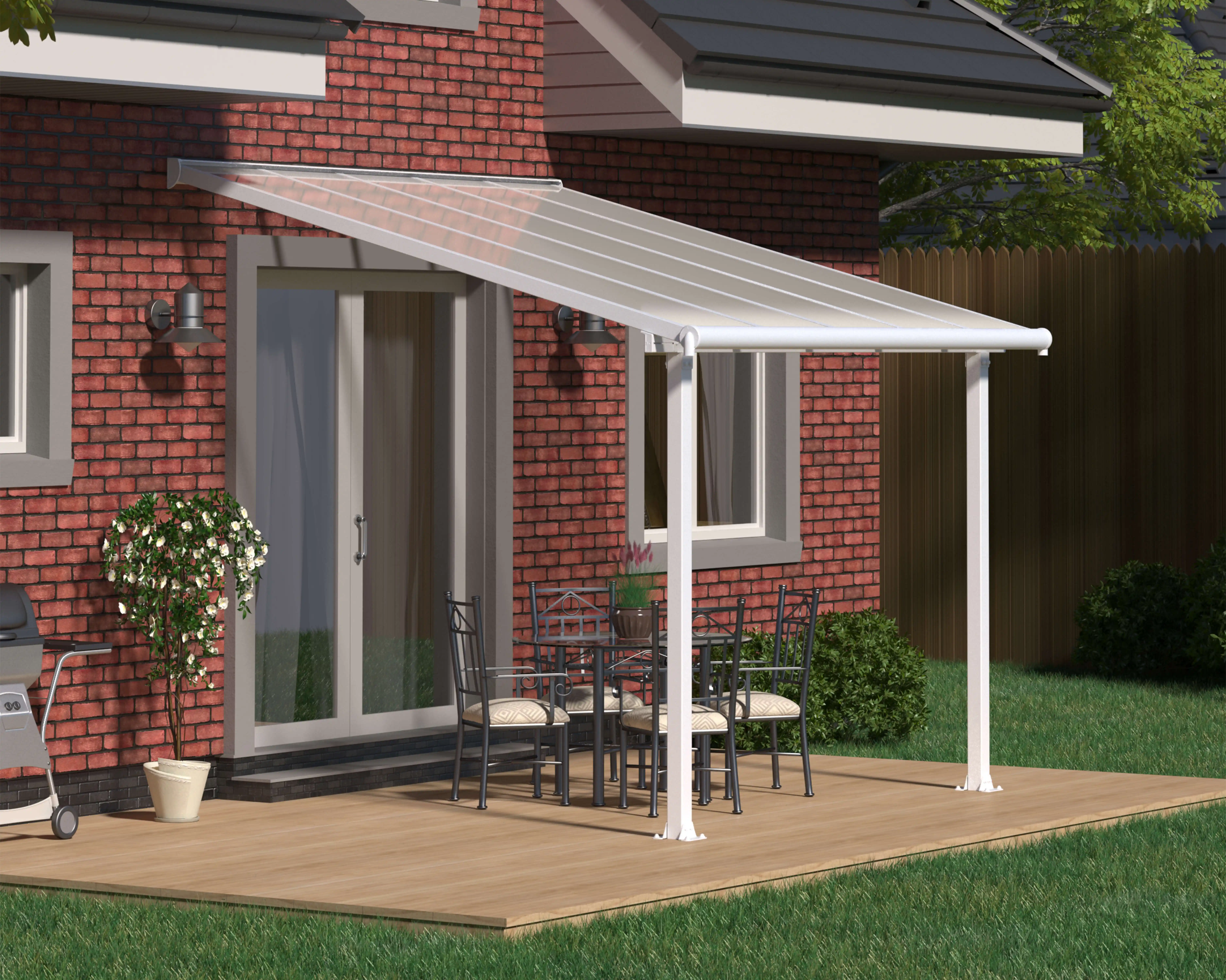 Canopia Olympia 307X294 cm Terrasoverkapping Wit Helder