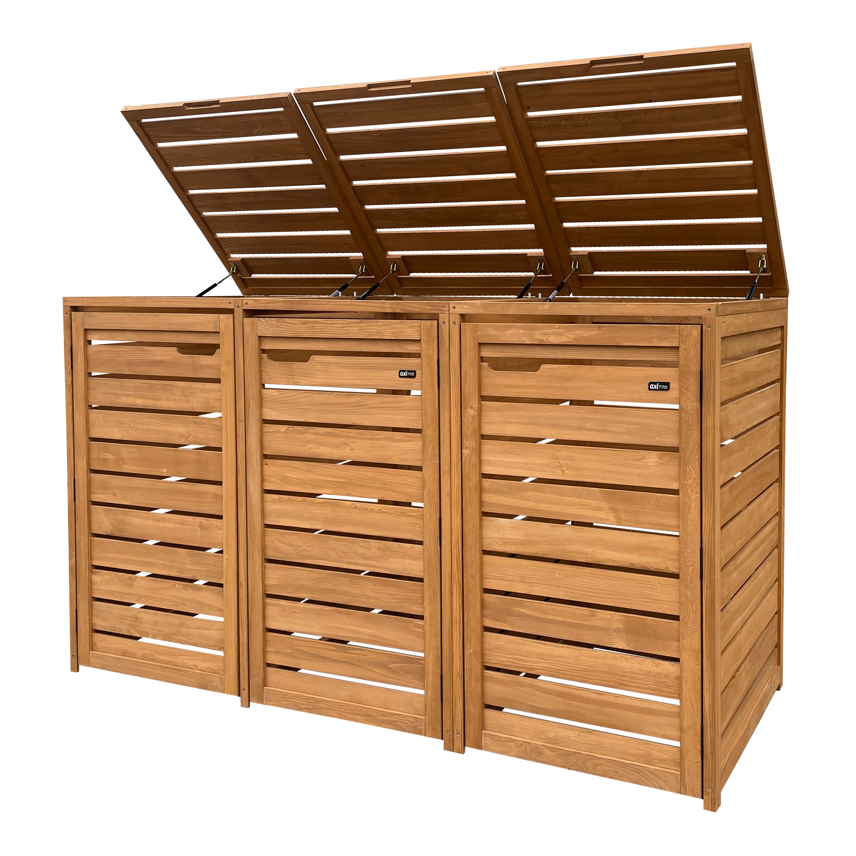 AXI Lex Wooden Bin Storage Brown – 3 bins