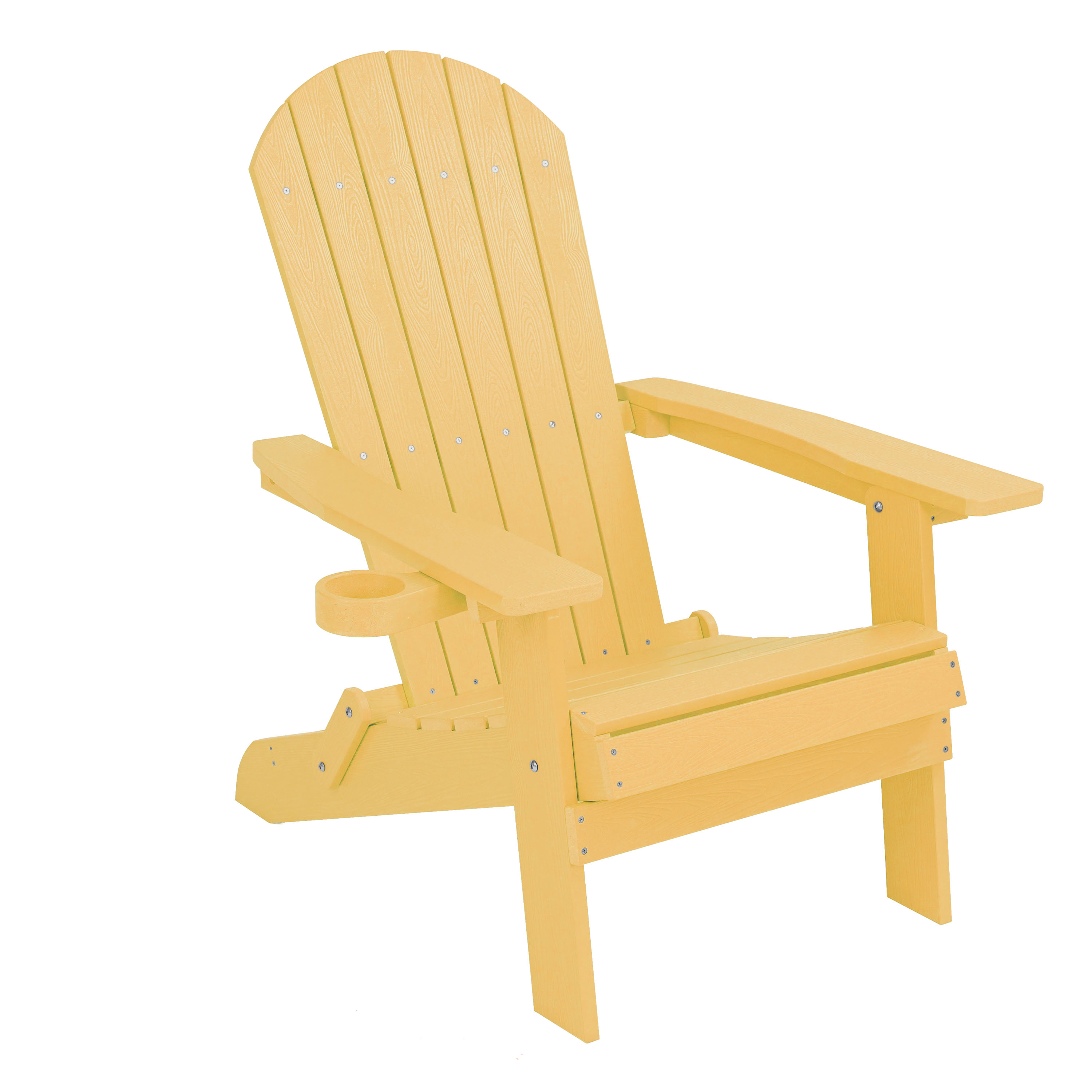 AXI Claire Folding Adirondack Chair Plastic Yellow