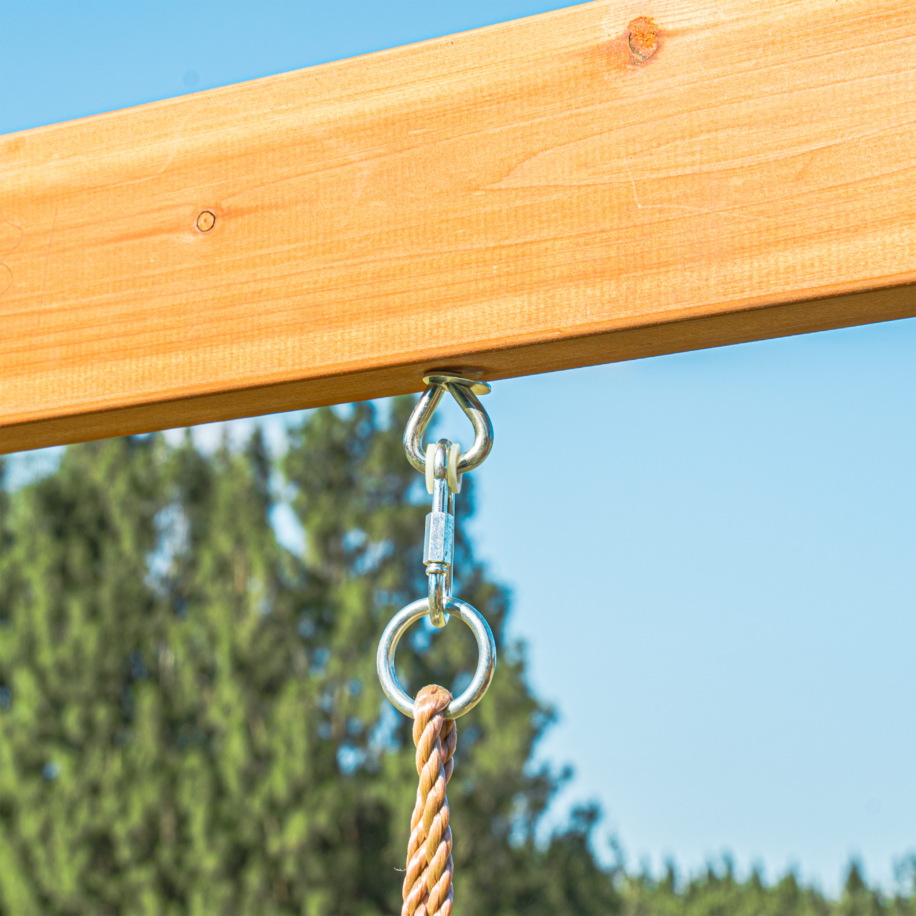 AXI Jack Climbing Frame with Double Swing and Trapeze – Blue Slide