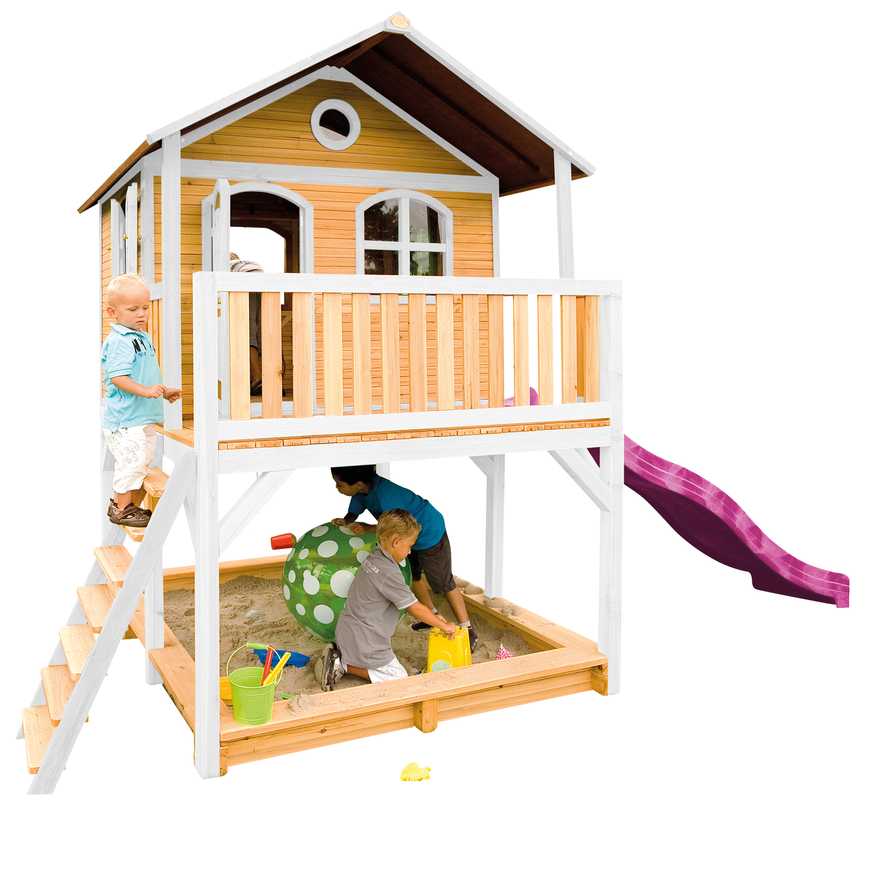 AXI Marc Playhouse Brown/White - Purple Slide