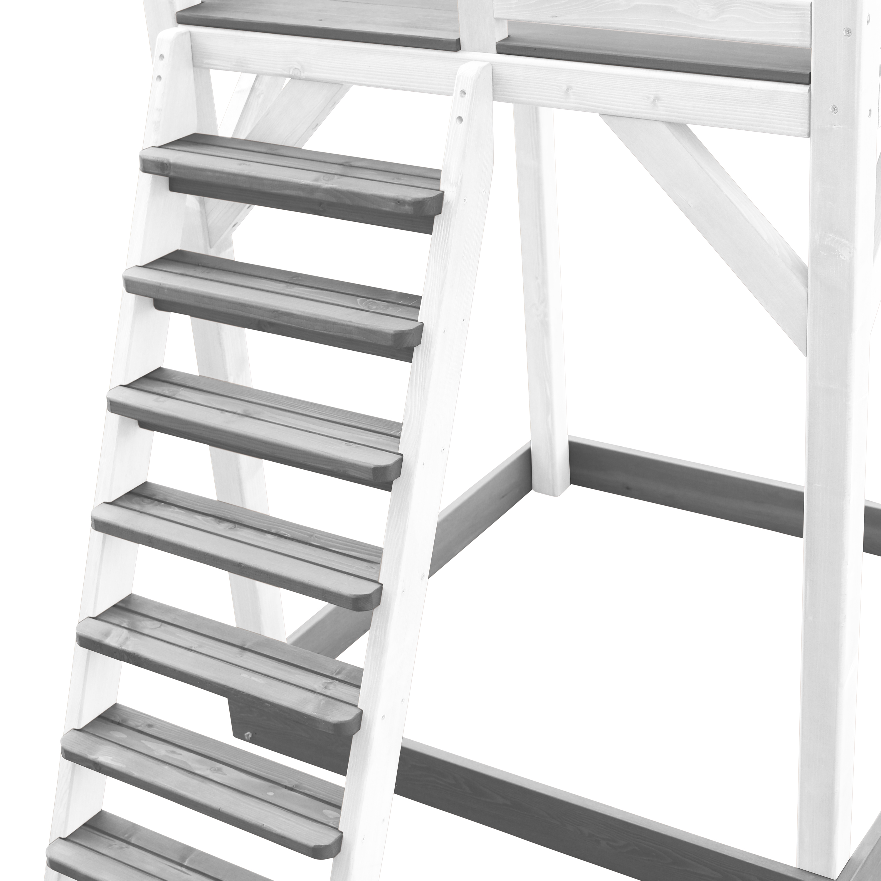 AXI Beach Tower with Summer Nest Swing Set Grey/White - Grey Slide-8717973936640 AXI Beach Tower with Summer Nest Swing Set Grey/White - Grey Slide