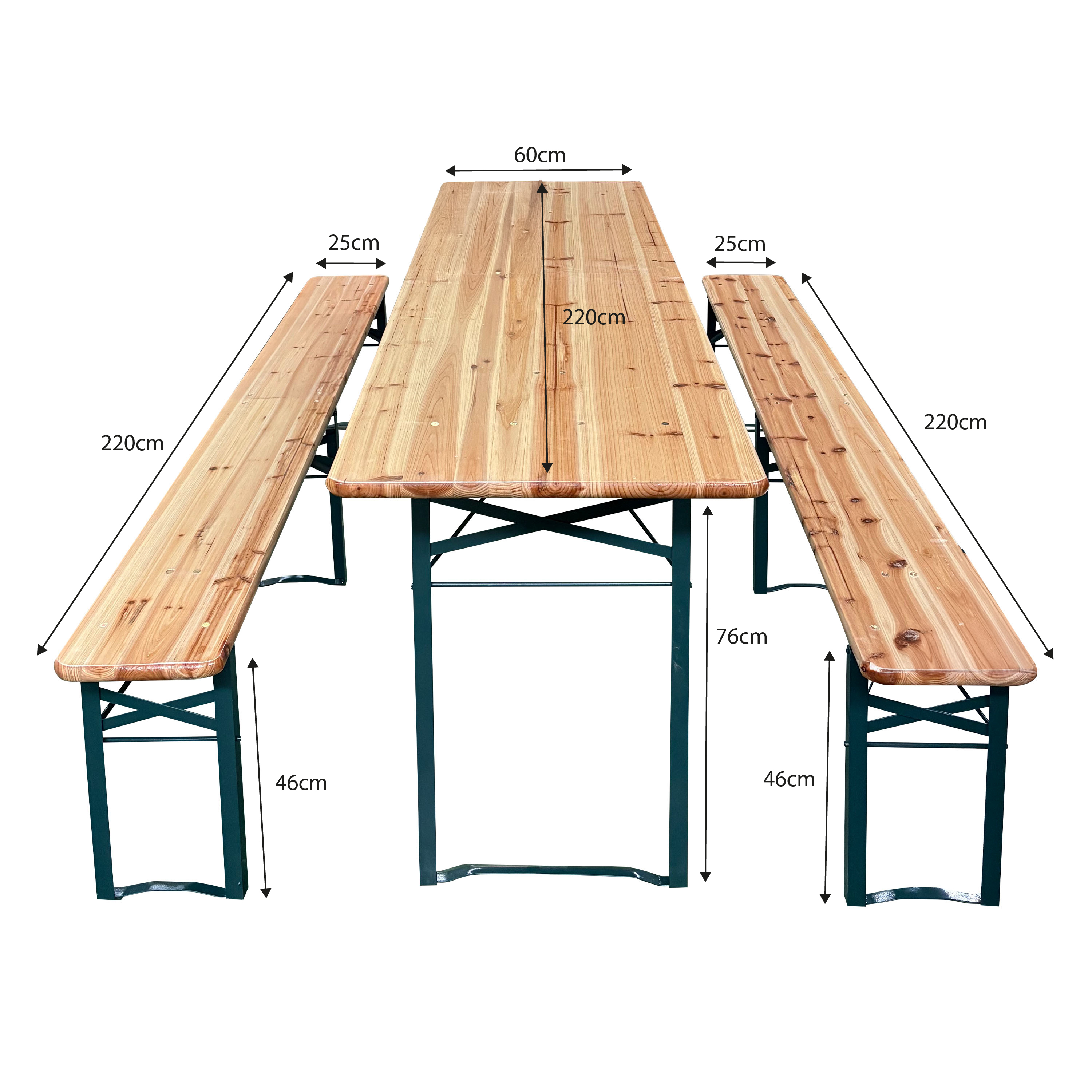 AXI Toon Beer Table Set Foldable with 2 Wooden Benches