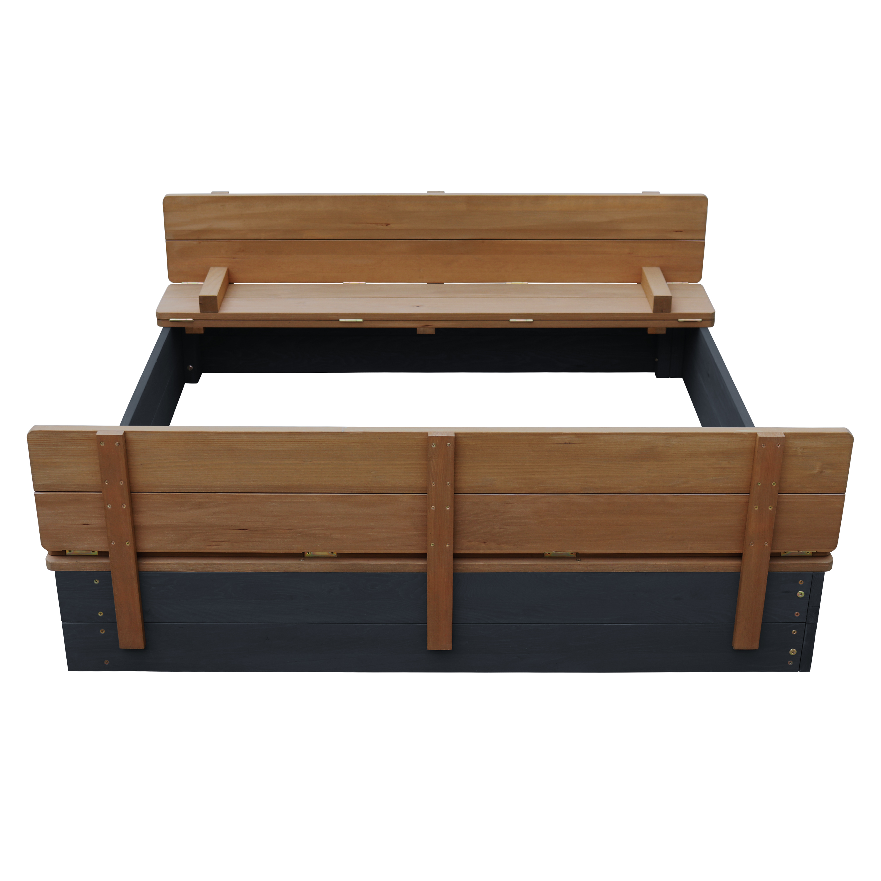 AXI Ella XL Sandbox - 120 x 120 cm - Anthracite/Brown