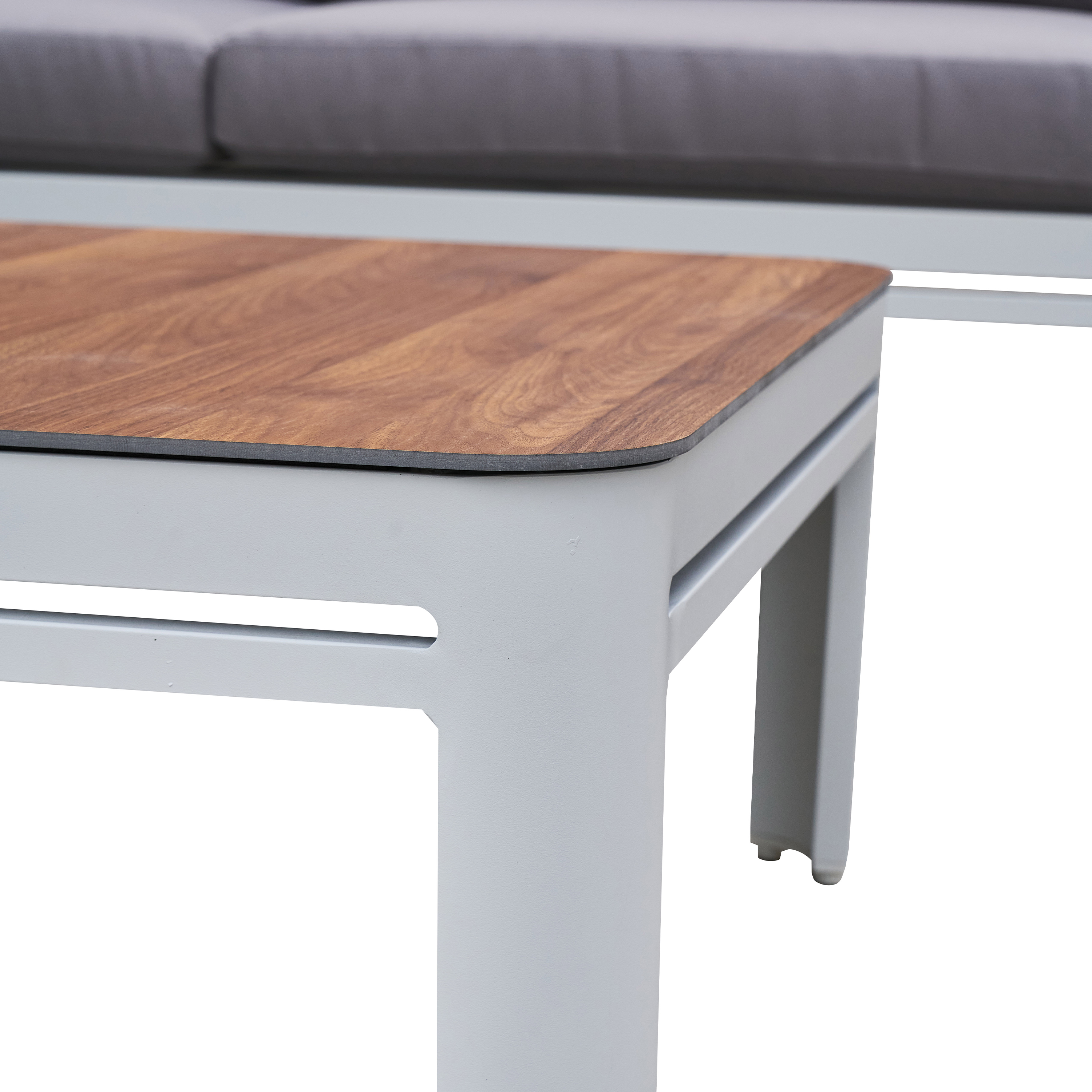 AXI Eos Lounge Set with Lounger White with Wood-Look PSPC
