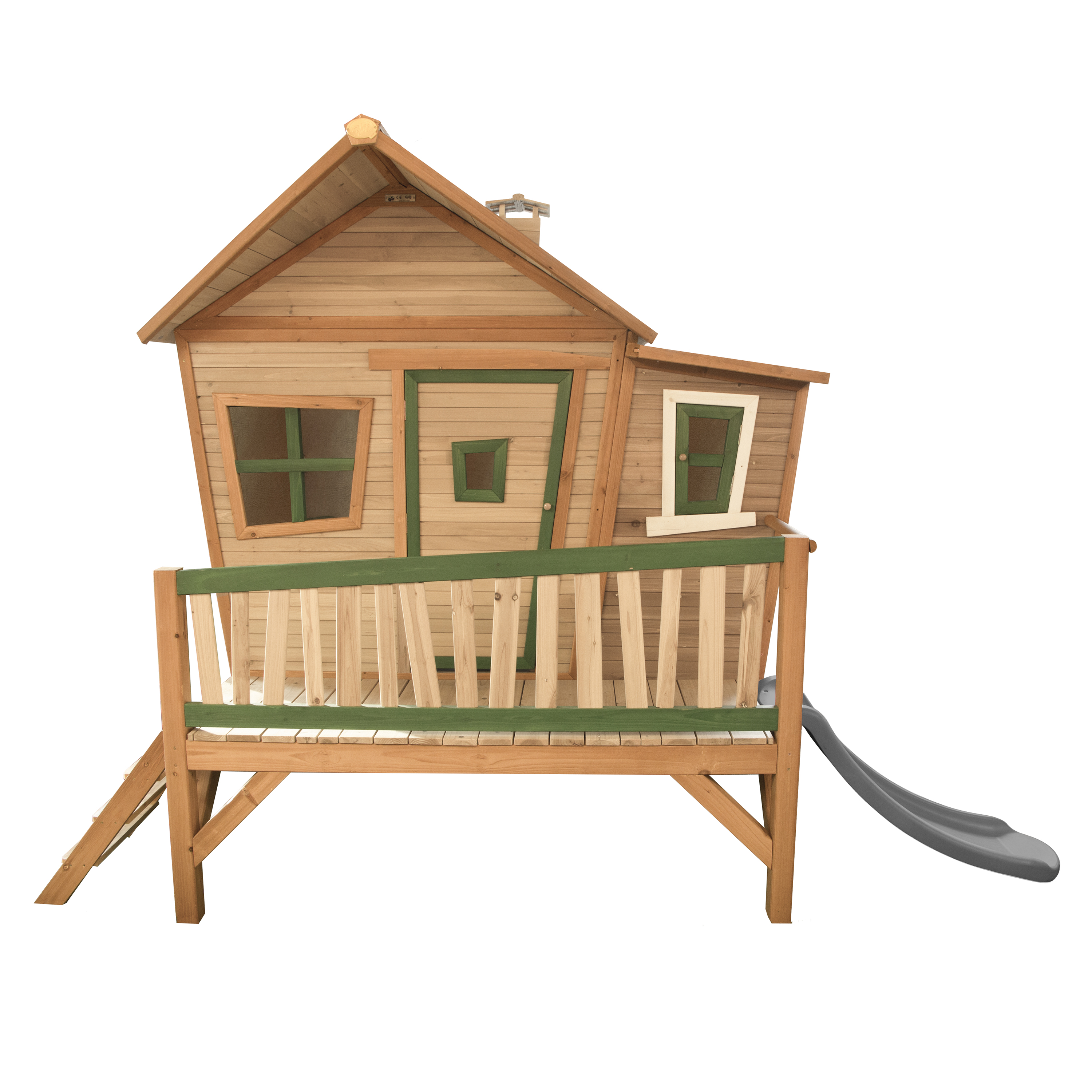 AXI Emma Playhouse Brown/Green - Grey Slide-8717973938101 AXI Emma Playhouse Brown/Green - Grey Slide