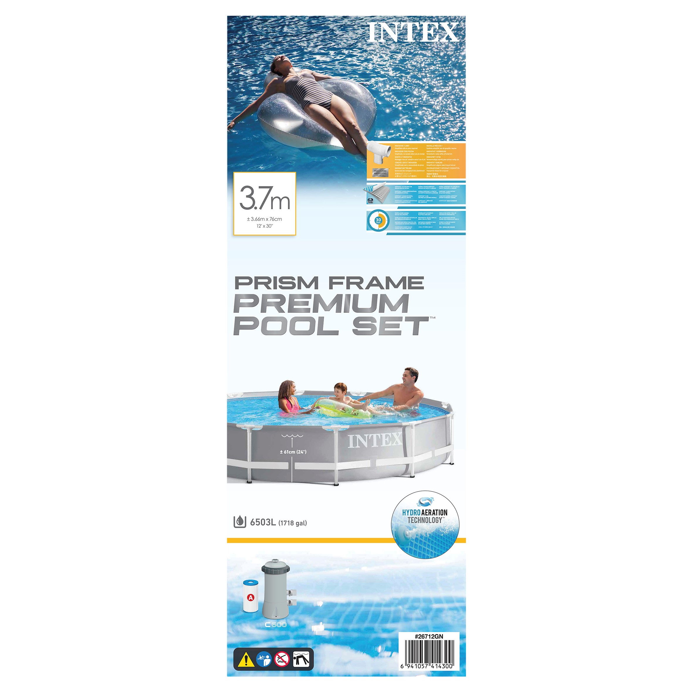 Intex Prism Frame Pool Ø 366x76cm mit Filterpumpe