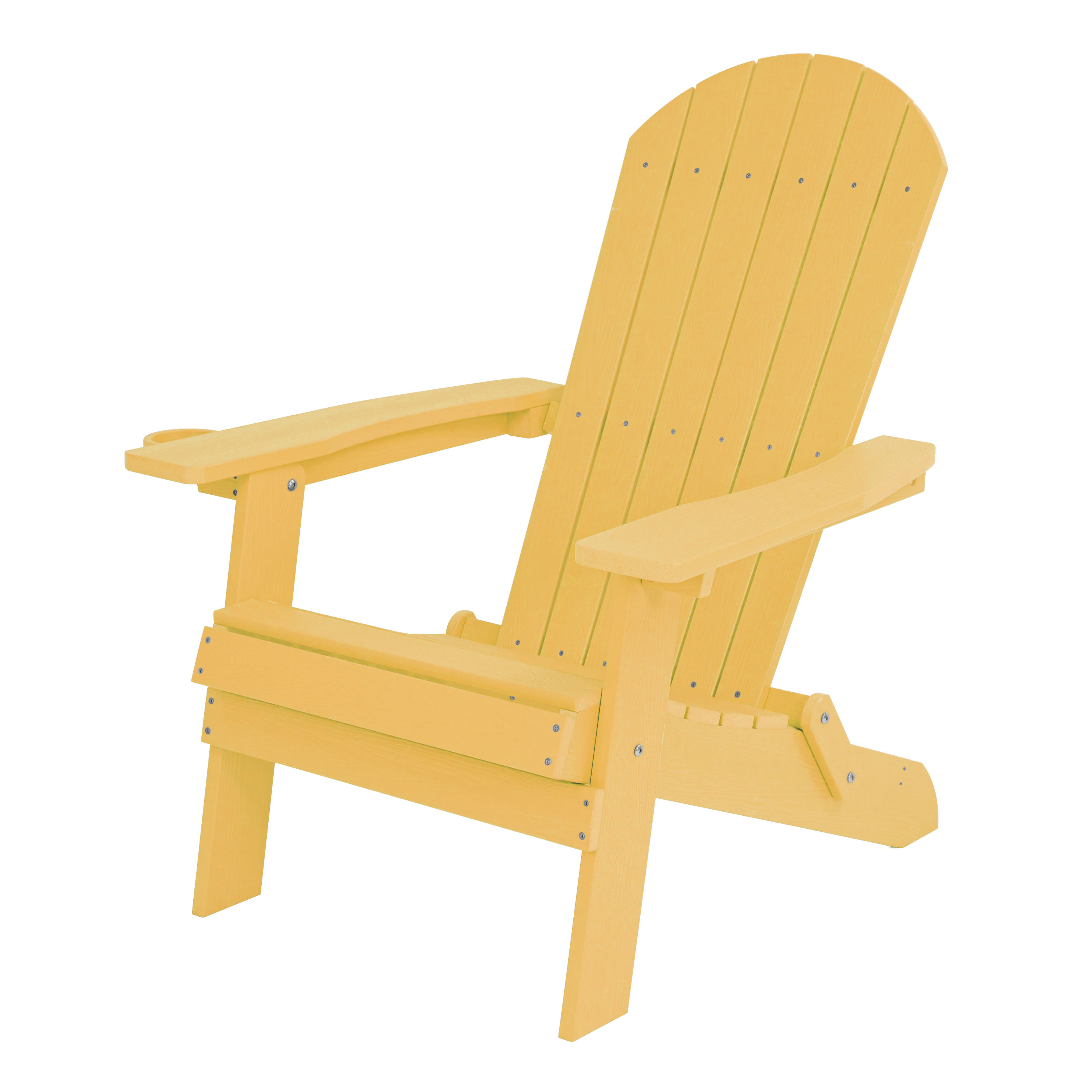 AXI Claire Folding Adirondack Chair Plastic Yellow