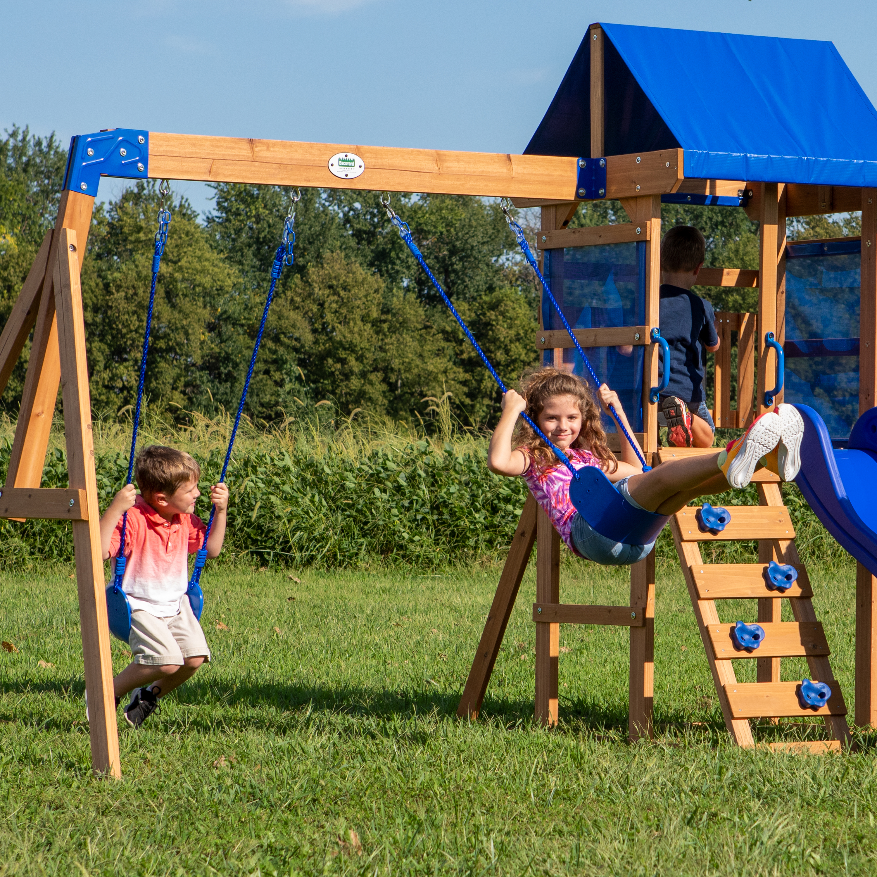 Backyard Discovery Aurora Climbing Frame with Slide and Swing
