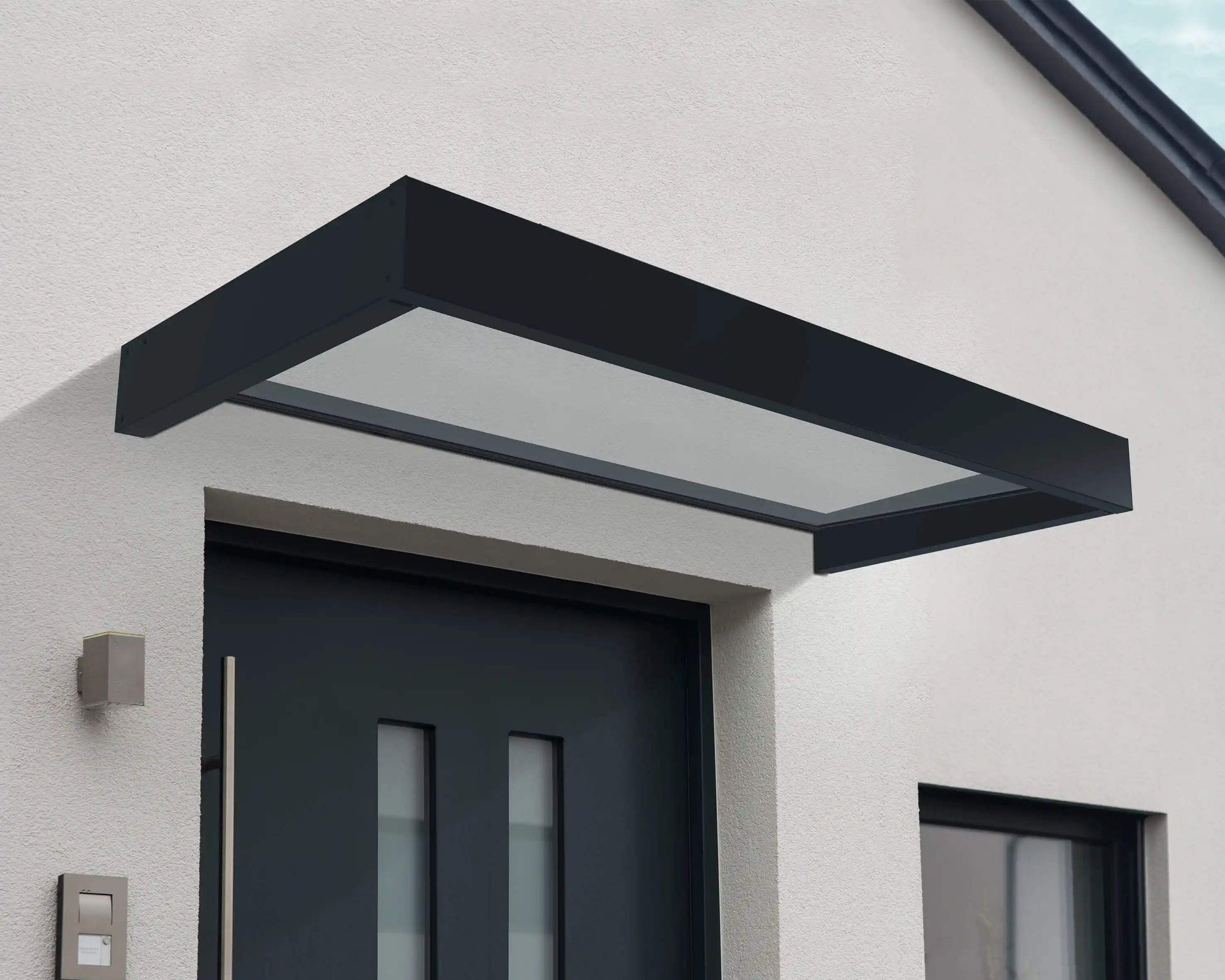 Canopia Sophia 215X95 cm Deur en Veranda Luifel Donkergrijs Helder-7290108602166 Canopia Sophia 215X95 cm Deur en Veranda Luifel Donkergrijs Helder