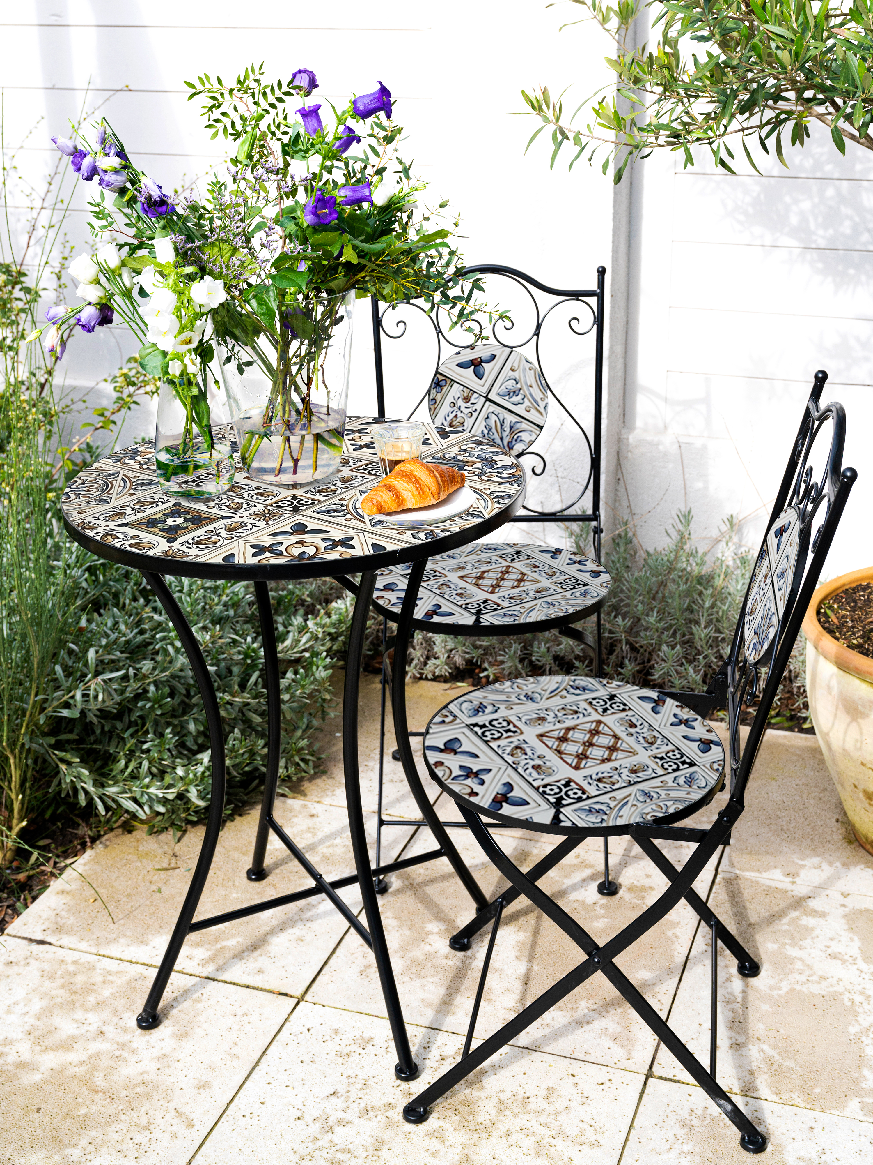 AXI Amélie Bistro Set Mosaic - Soft Blue