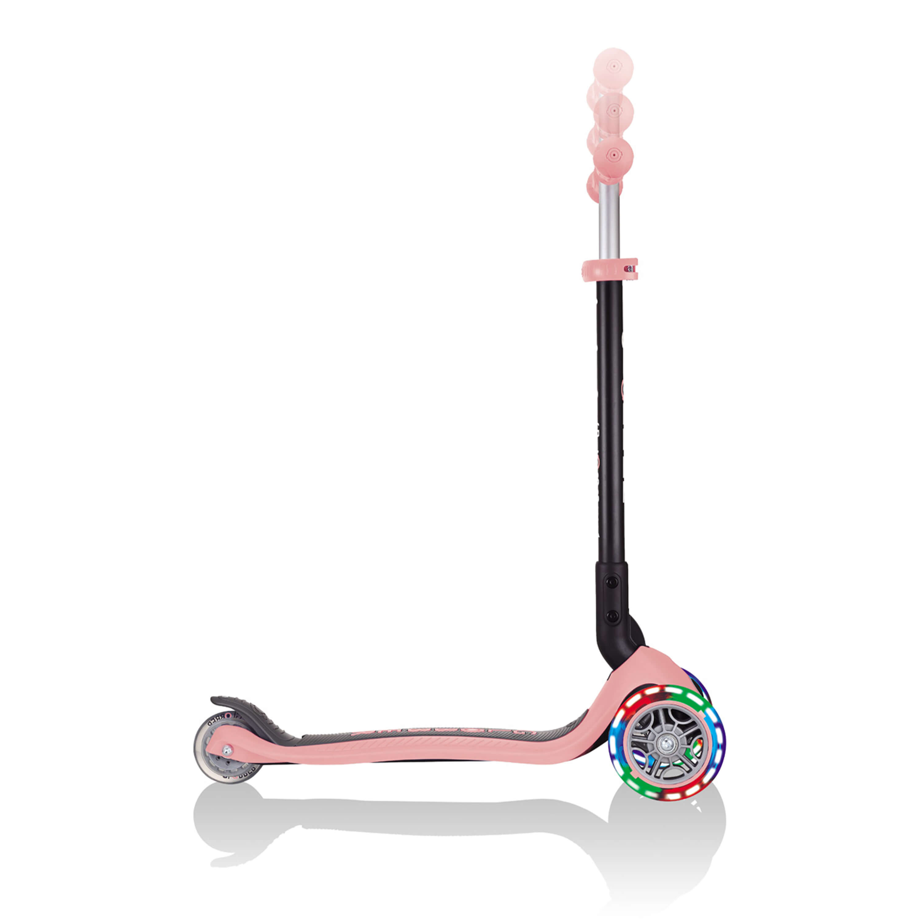 Globber Go Up Foldable Plus Lights 3-in-1 Step Pastel Roze