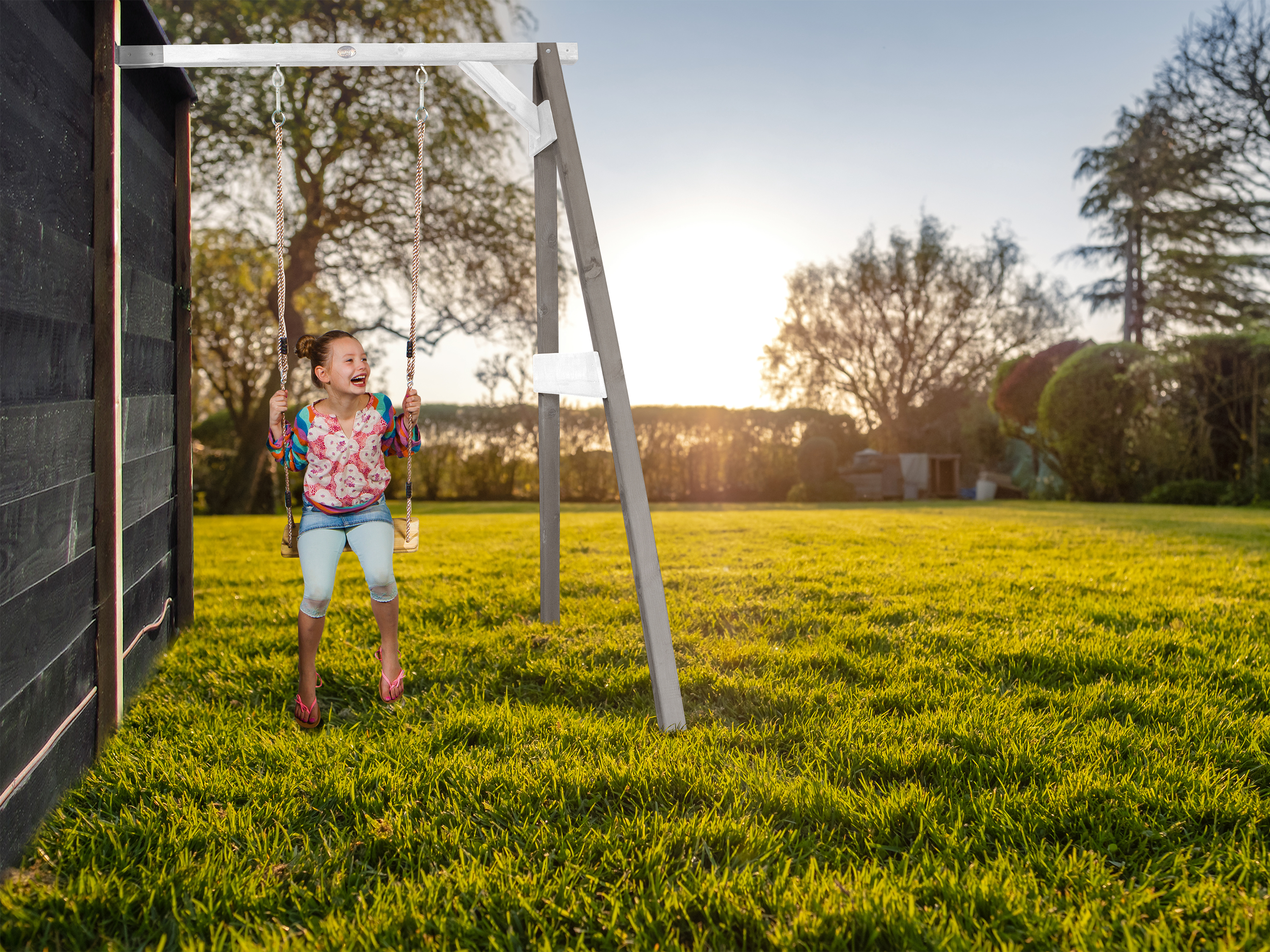 AXI Attachable Single Swing Set - Grey/White