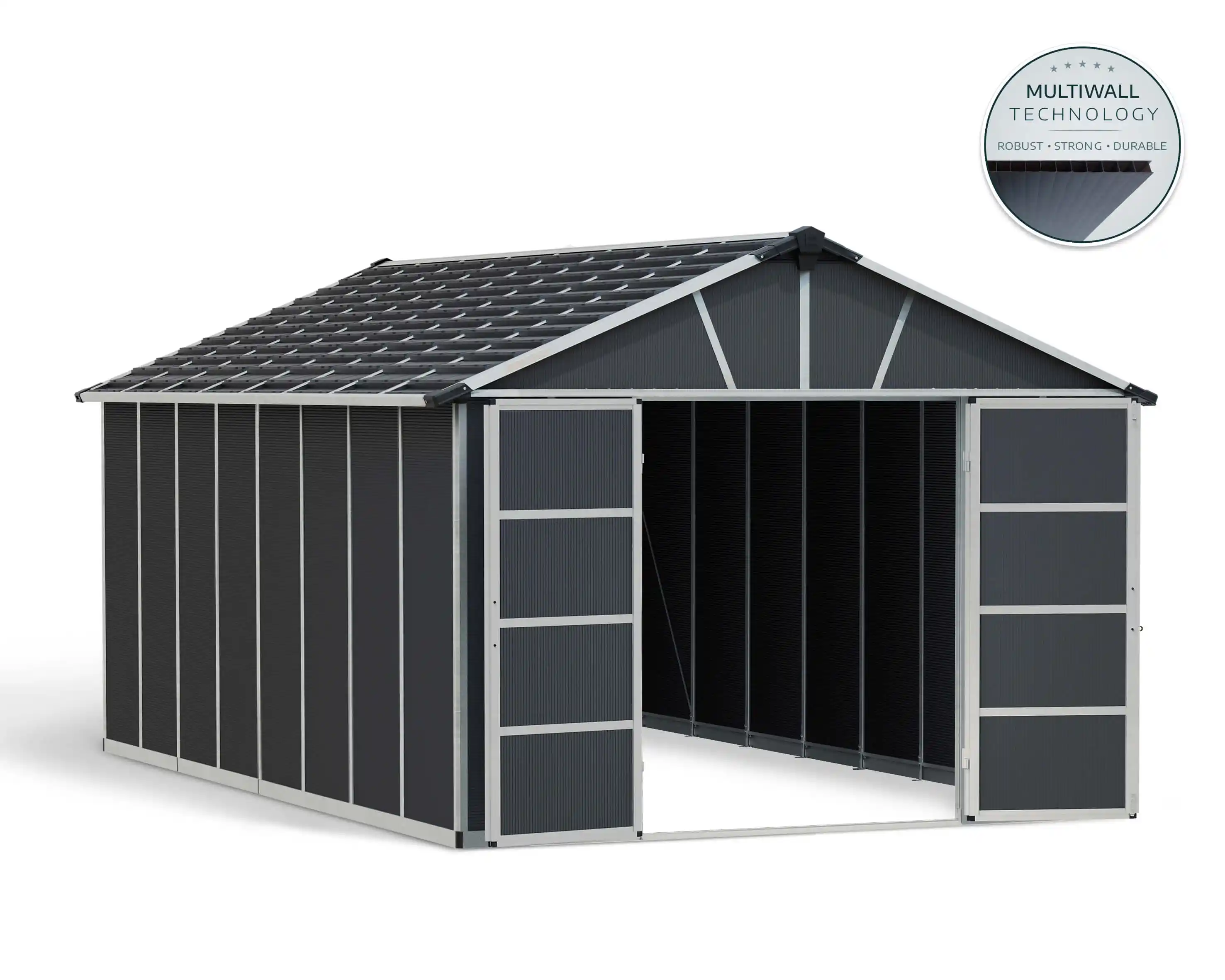 Canopia Yukon 519X332 cm grote schuur Donkergrijs